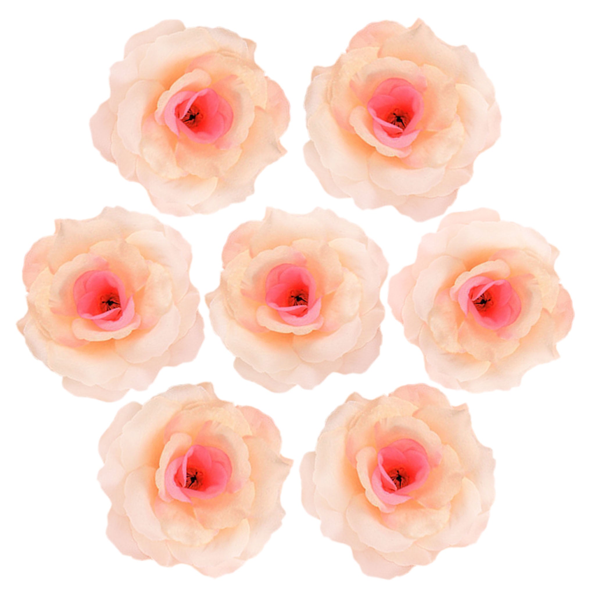 Wholesale Silk Flower Heads Artificial Roses 3 inch 100 Flowers For Flower Ball DIY