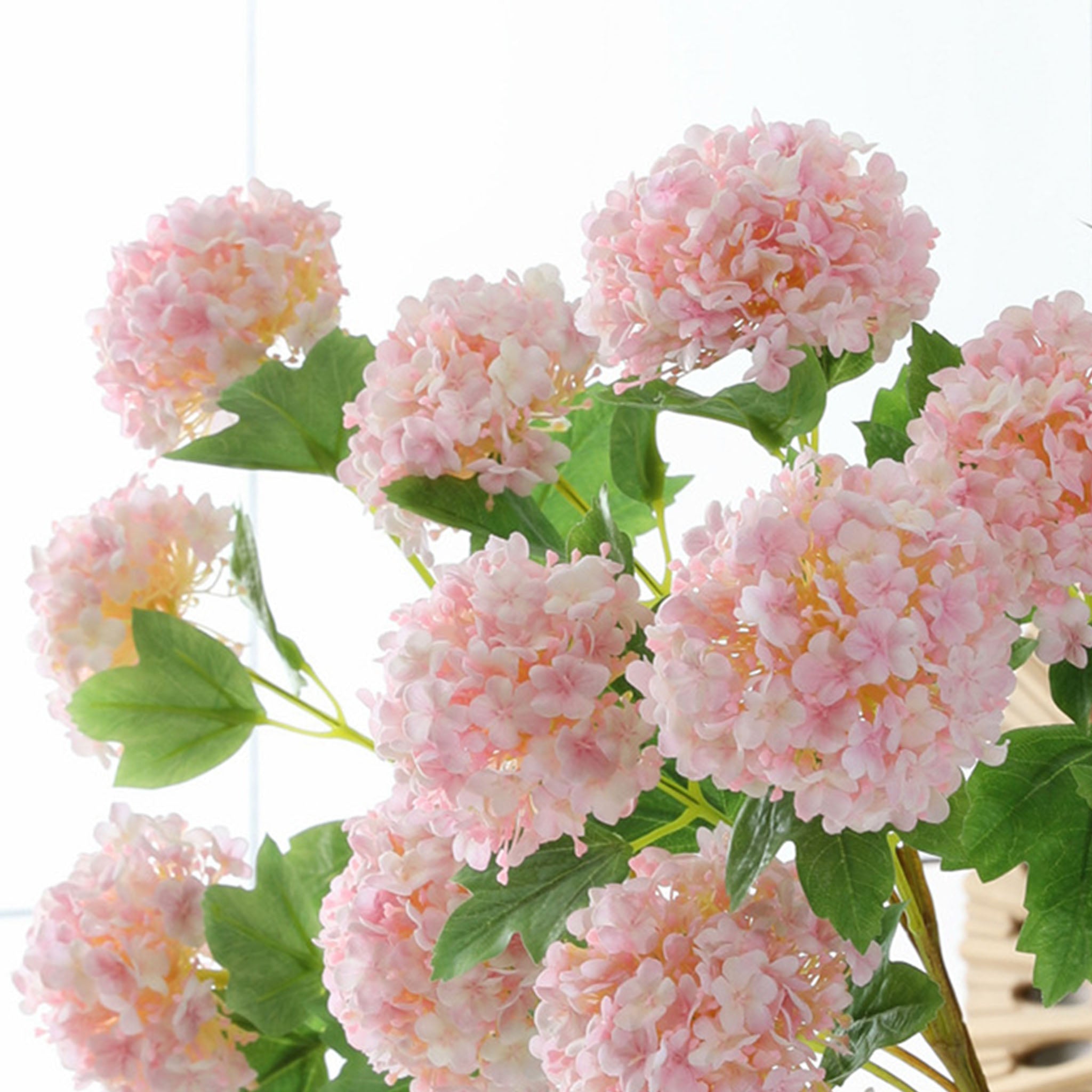 Fake Hydreangea Snowball Flower Spray 32"