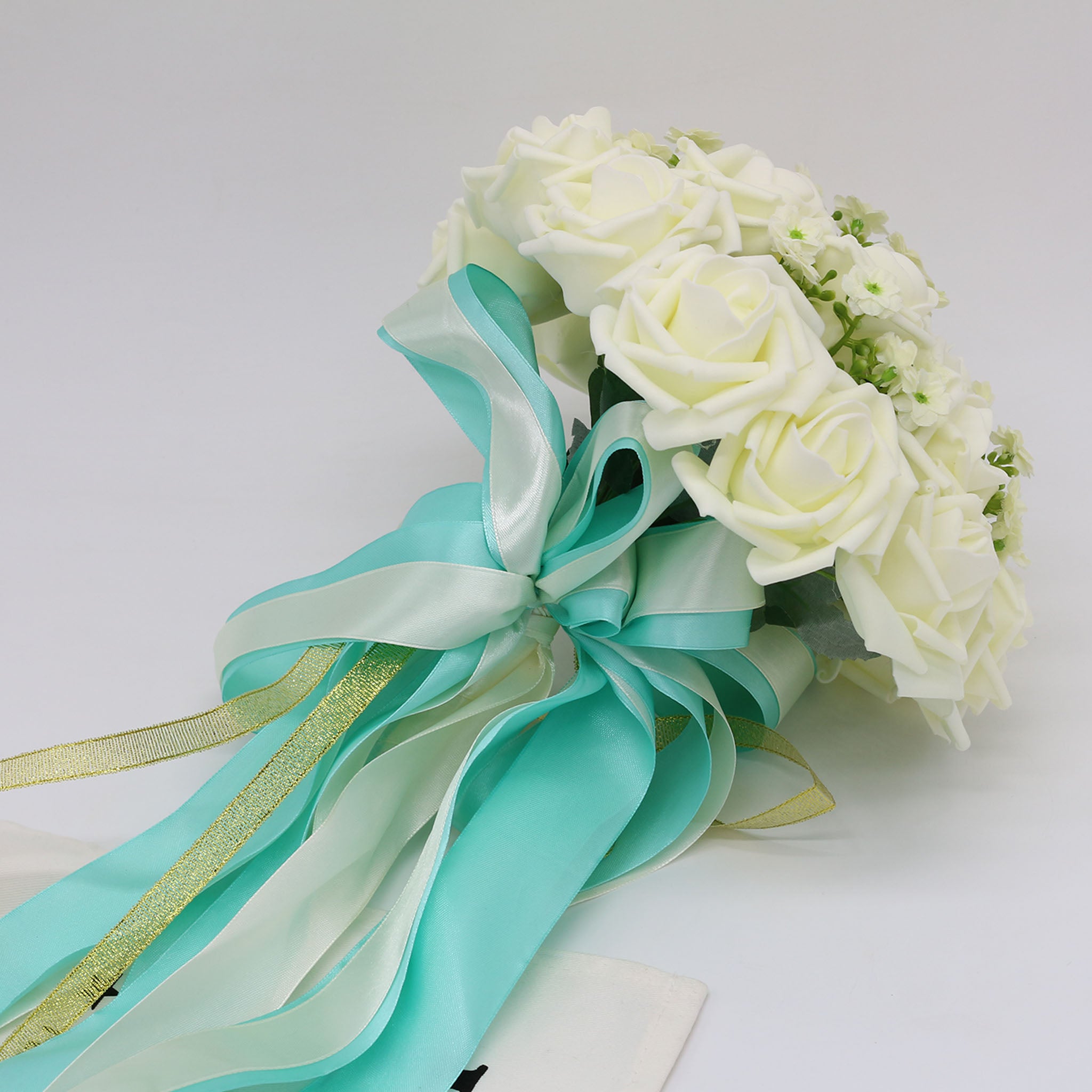 Ivory Roses Artificial Flower Bridesmaid Bouquet