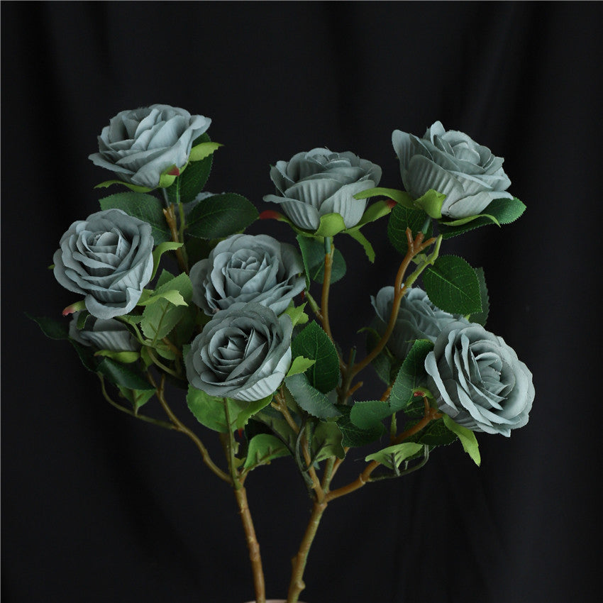 Spray Roses Silk Artificial Flowers 22 inch Tall