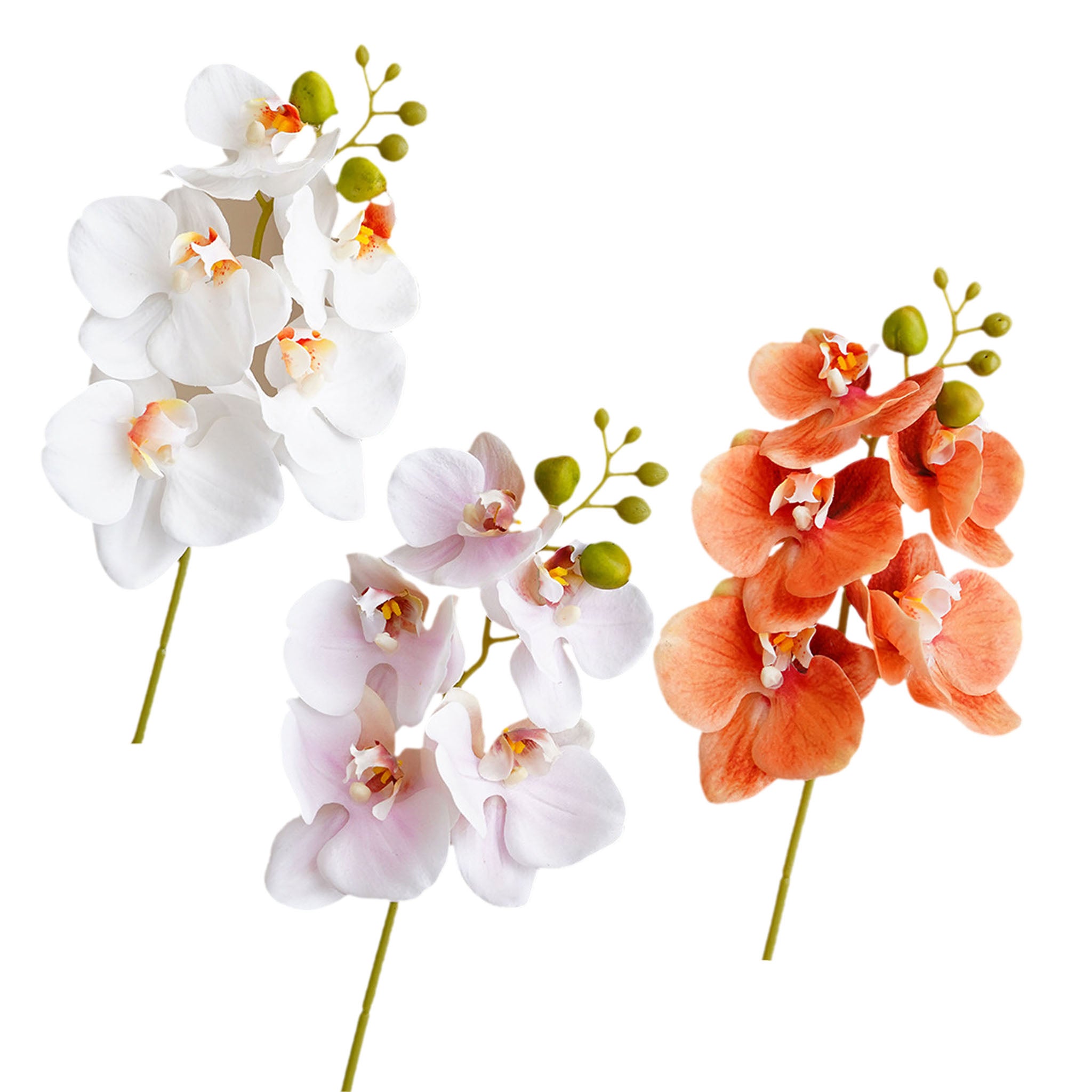Small Artificial Orchid Flower Stem 18 inch