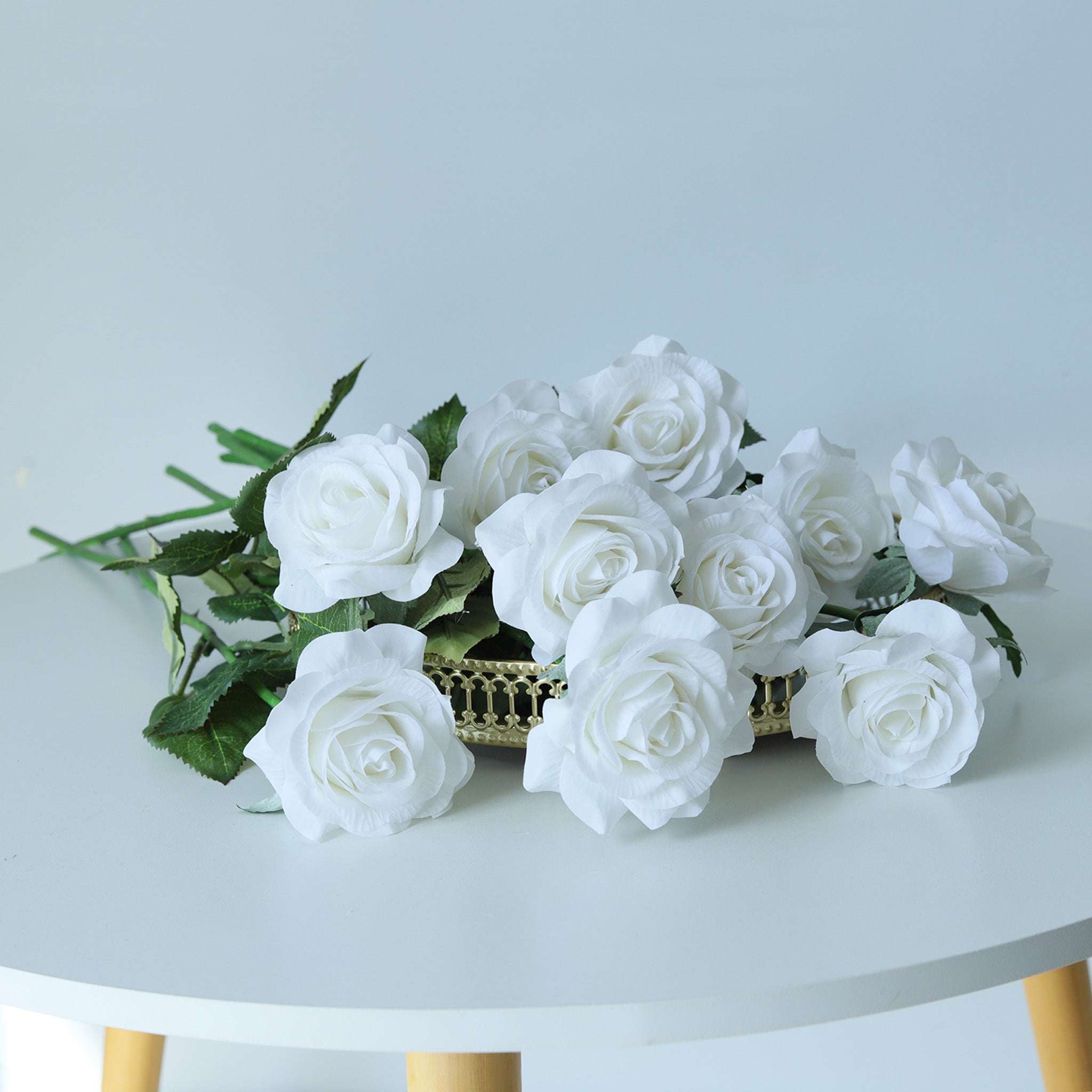 Realistic Fake Flowers Silk Latex Real Touch Roses