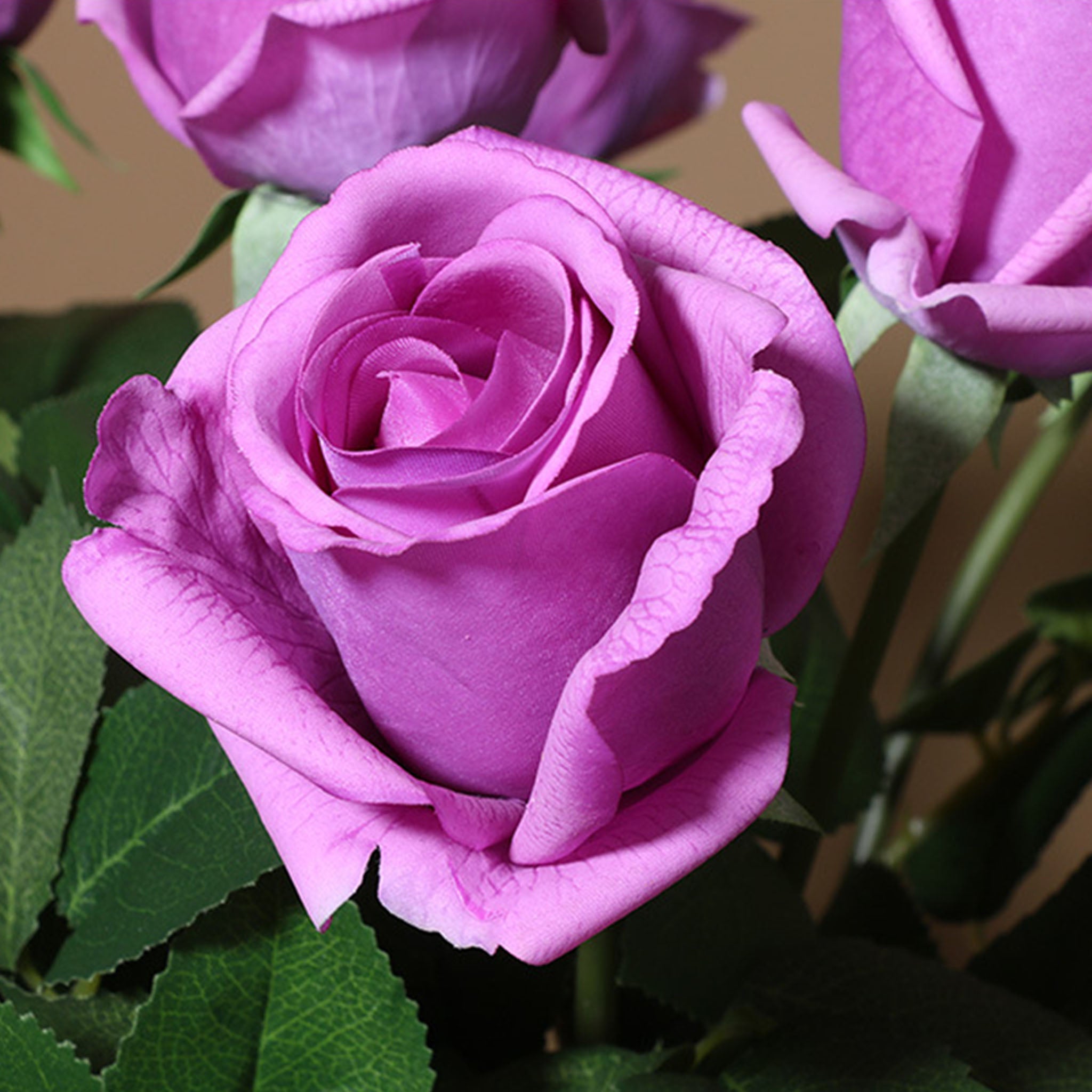 Realistic Flowers Real Touch Half Open Roses 22"