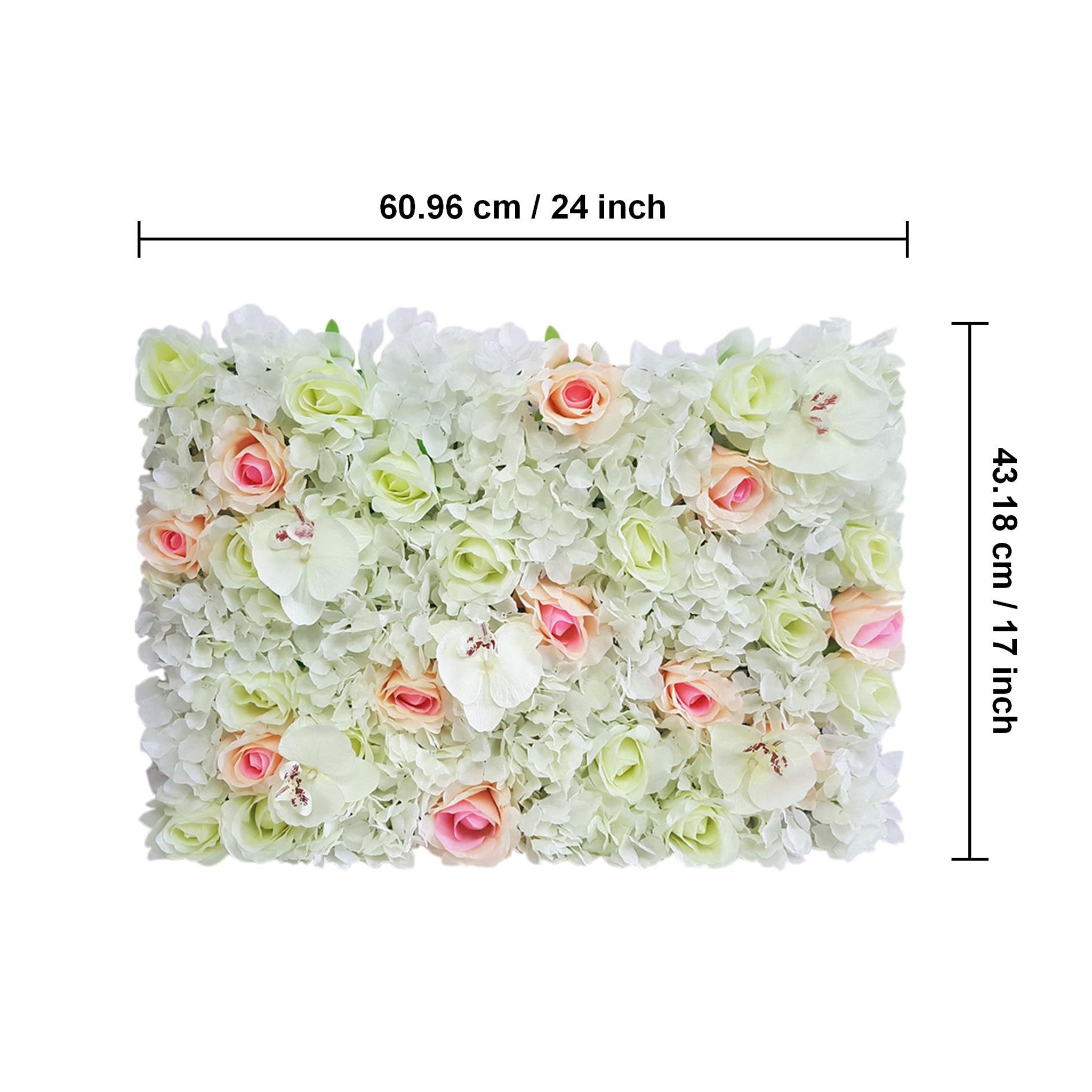 Artificial Flower Panel Cream White Champagne Wedding Flower Photo Background