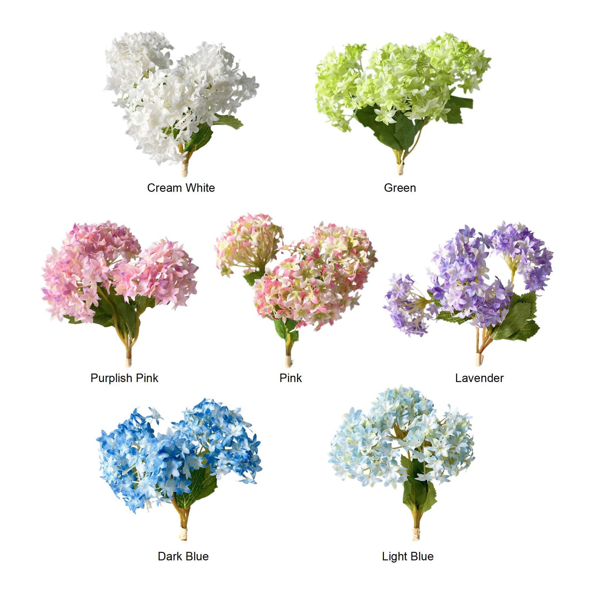 Faux Hydrangea Bundle Mini Hydrangeas Flowers