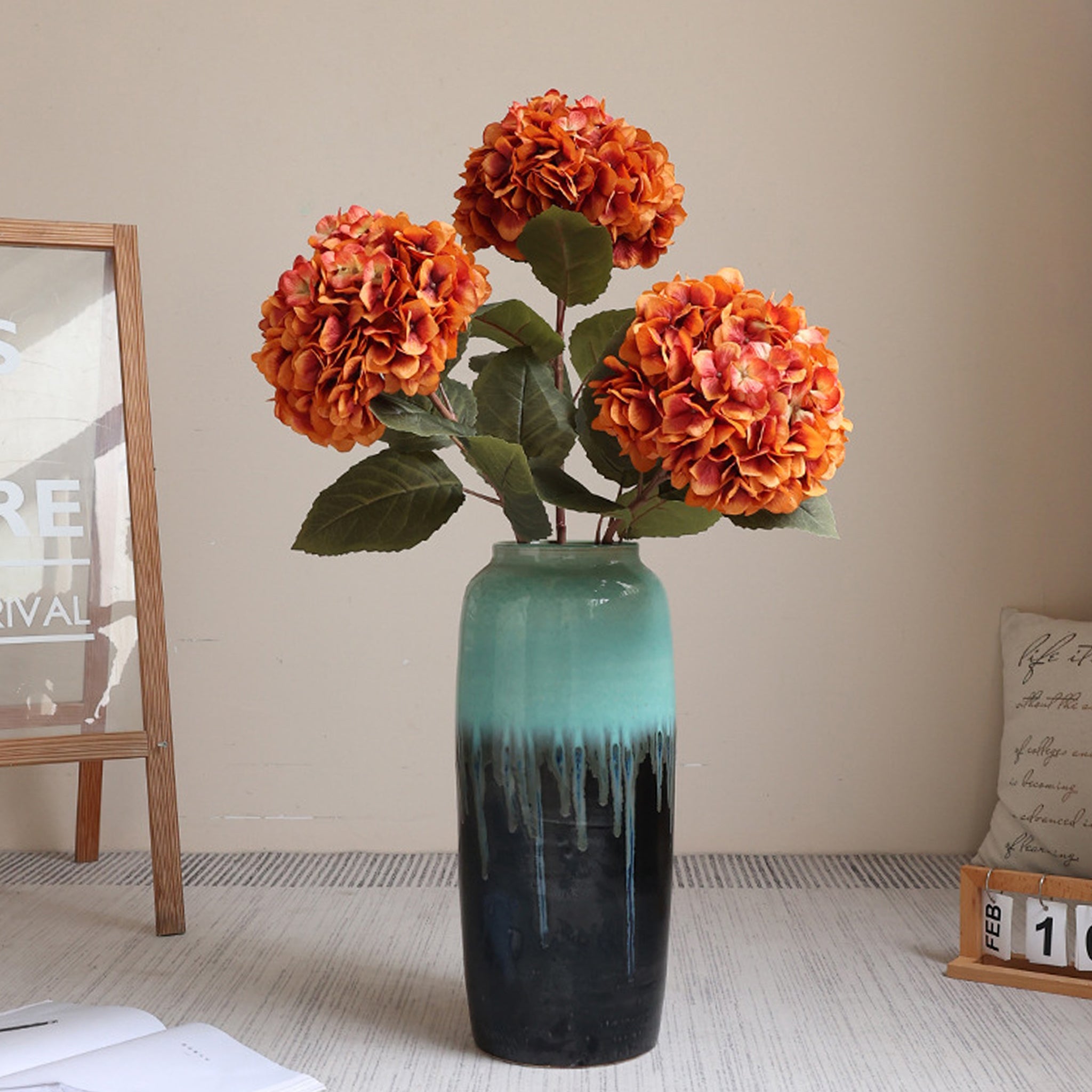 Giant Artificial Hydrangea Flowers Long Stem