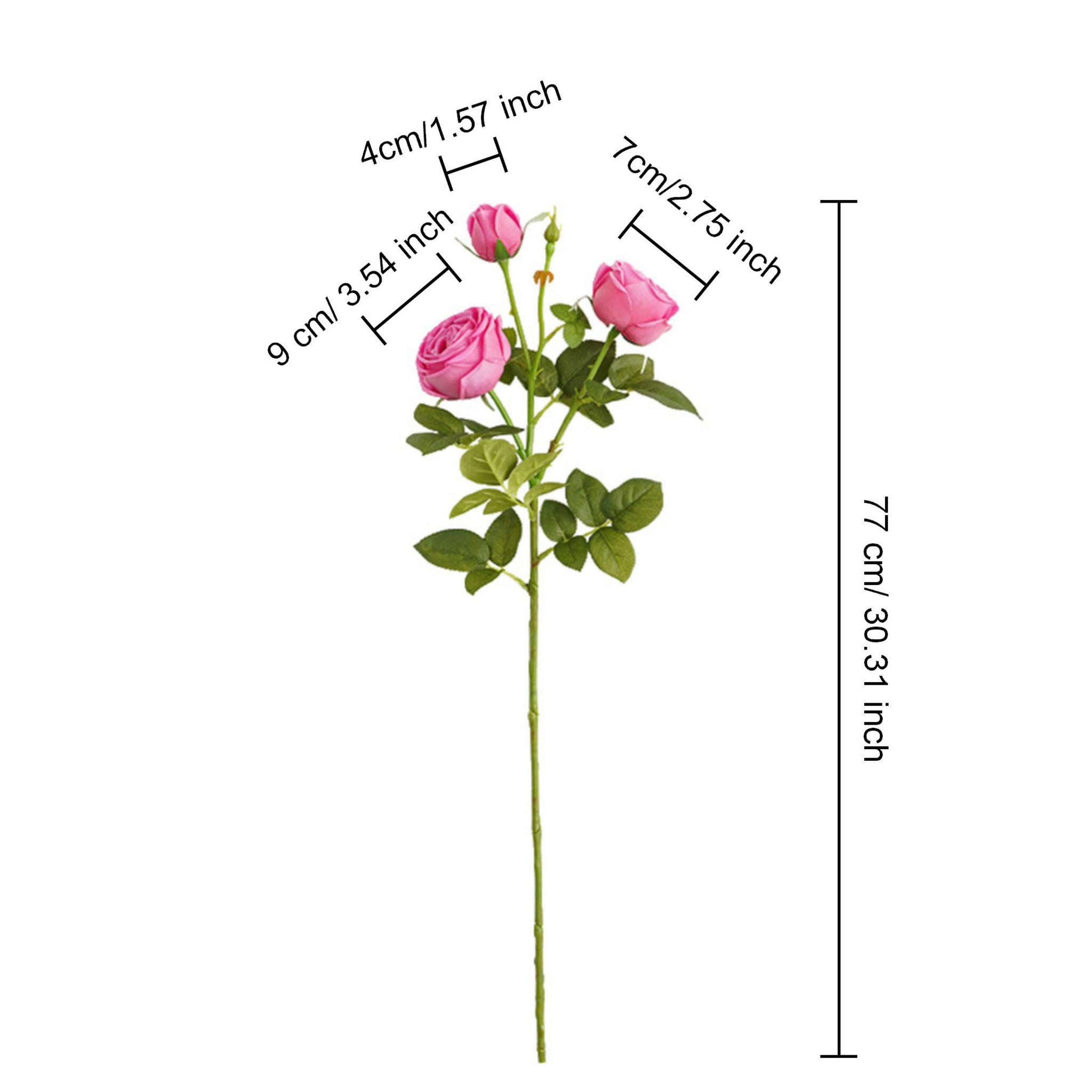 Real Touch Cabbage Roses Realistic Spray Flowers