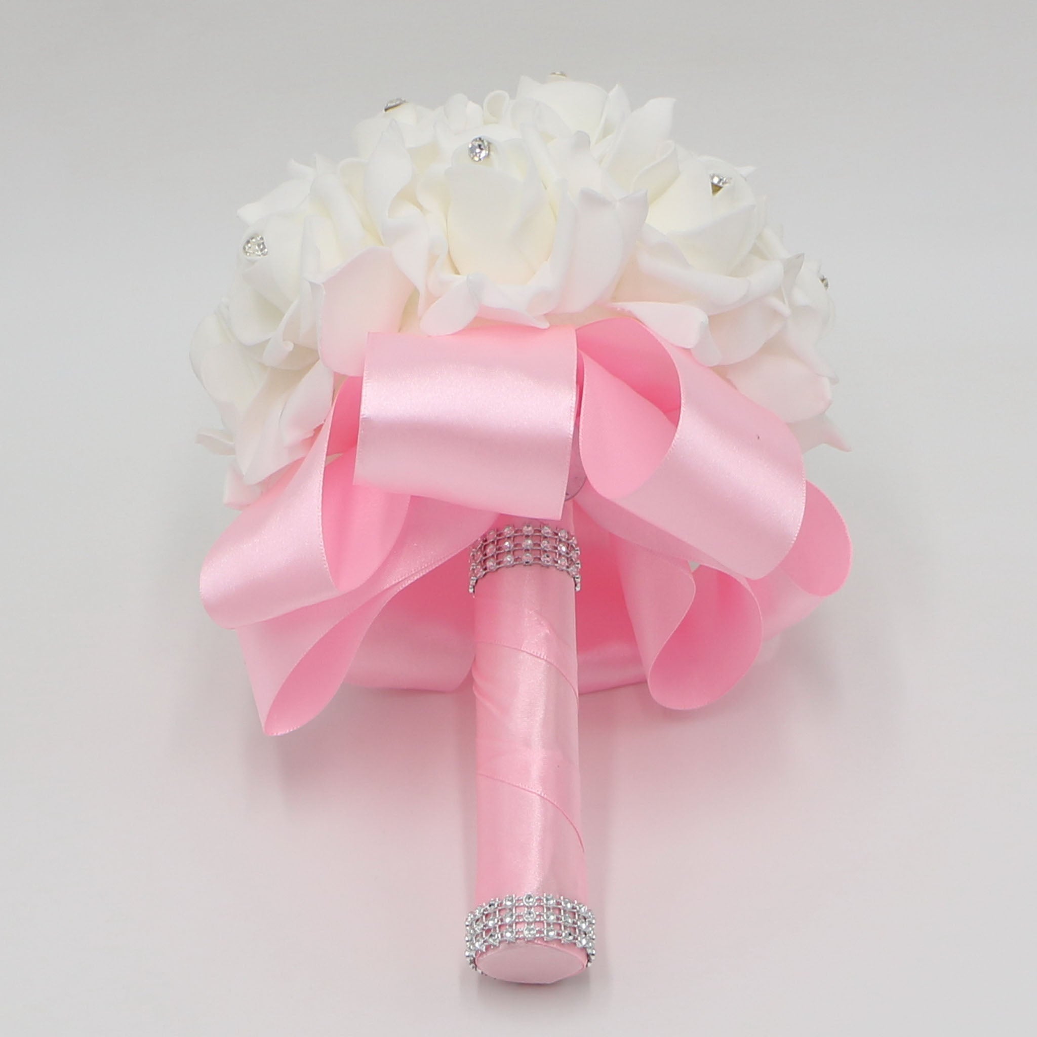 Small Bouquet for Bridesmaids Flower Girl Artificial White Flower Bouquet