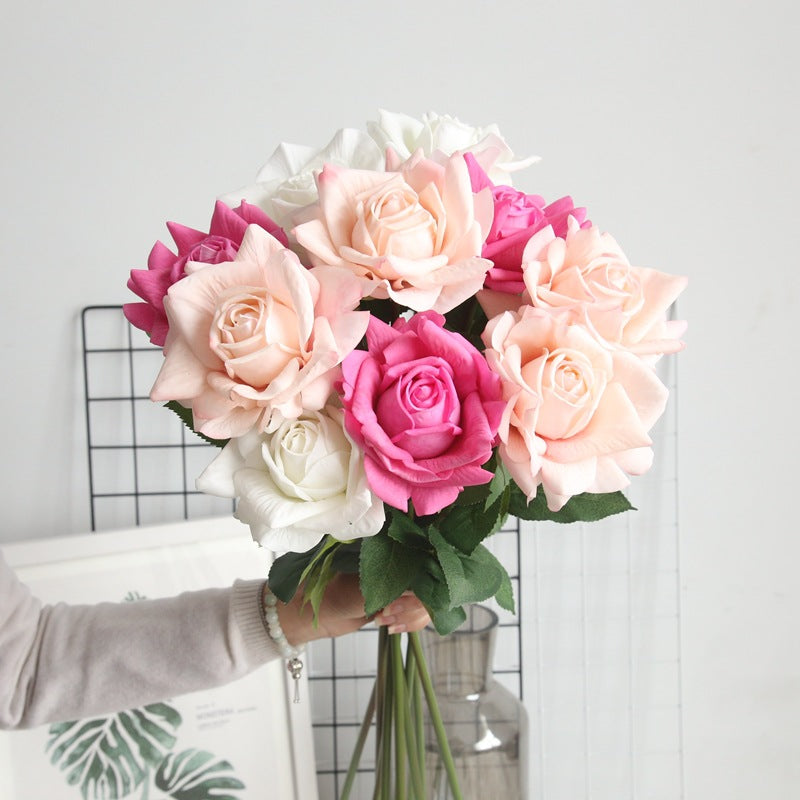 Realistic Real Touch Flowers Large Bloom Roses