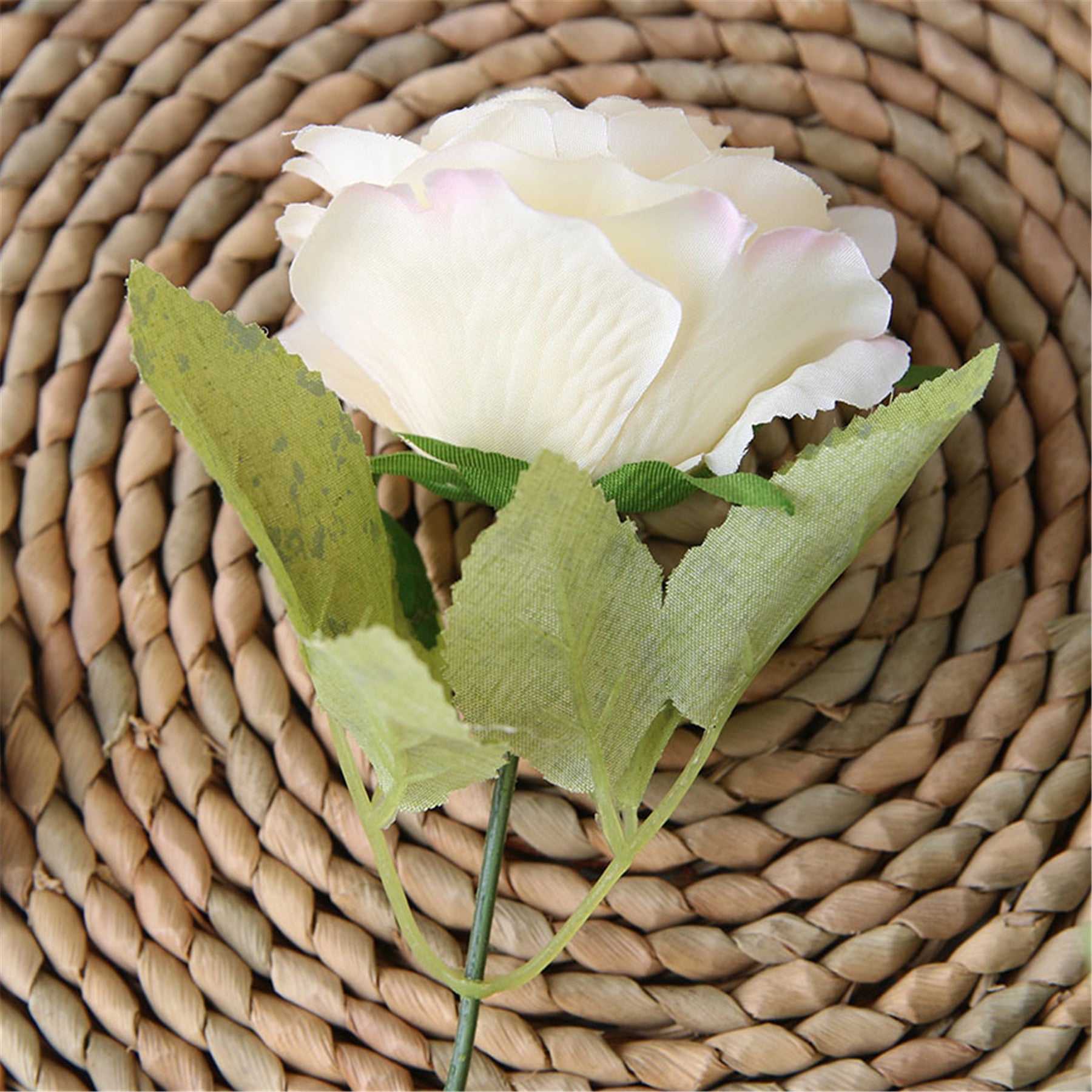 Silk Wedding Flowers Dusty Pink Cream Rose Bunches