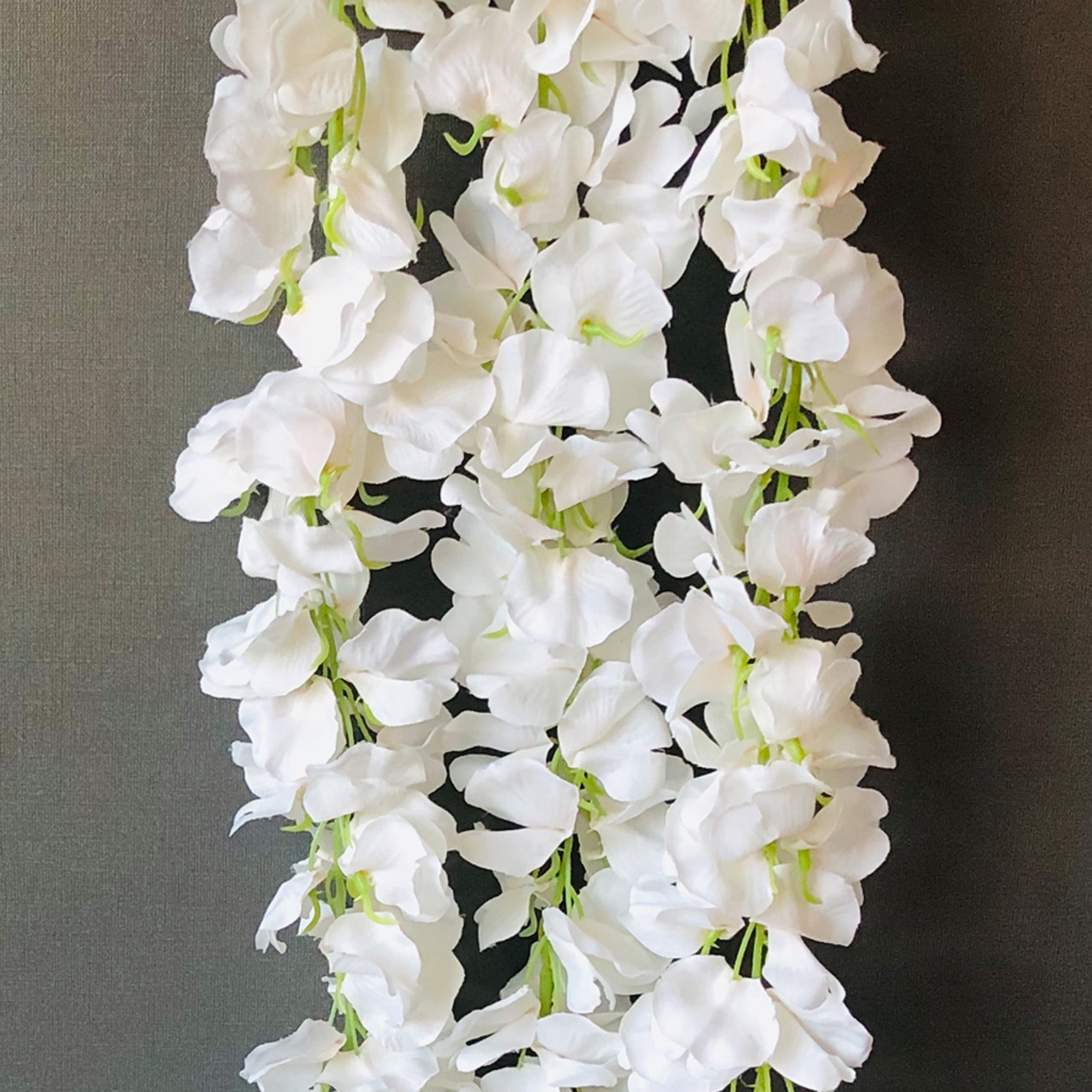 White Wisteria Vines Artificial Hanging Flower Garland