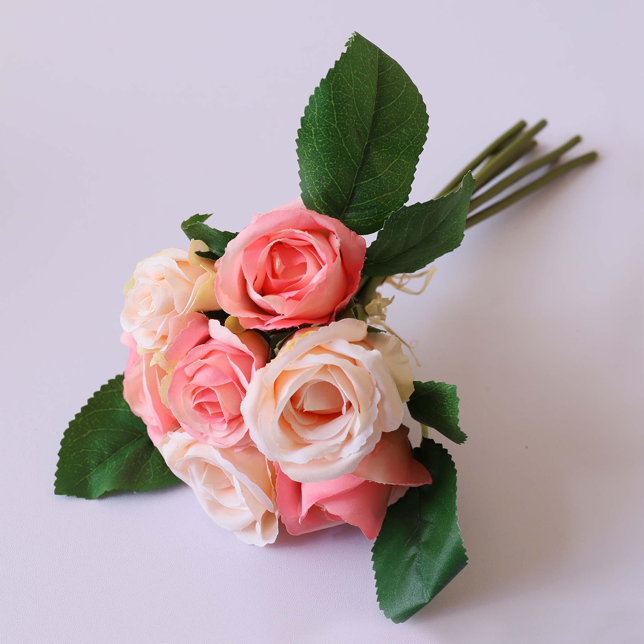 Fall Wedding Flowers Silk Rose Bouquet Vintage Colors For diy Crafts Gray Blue Bouquet