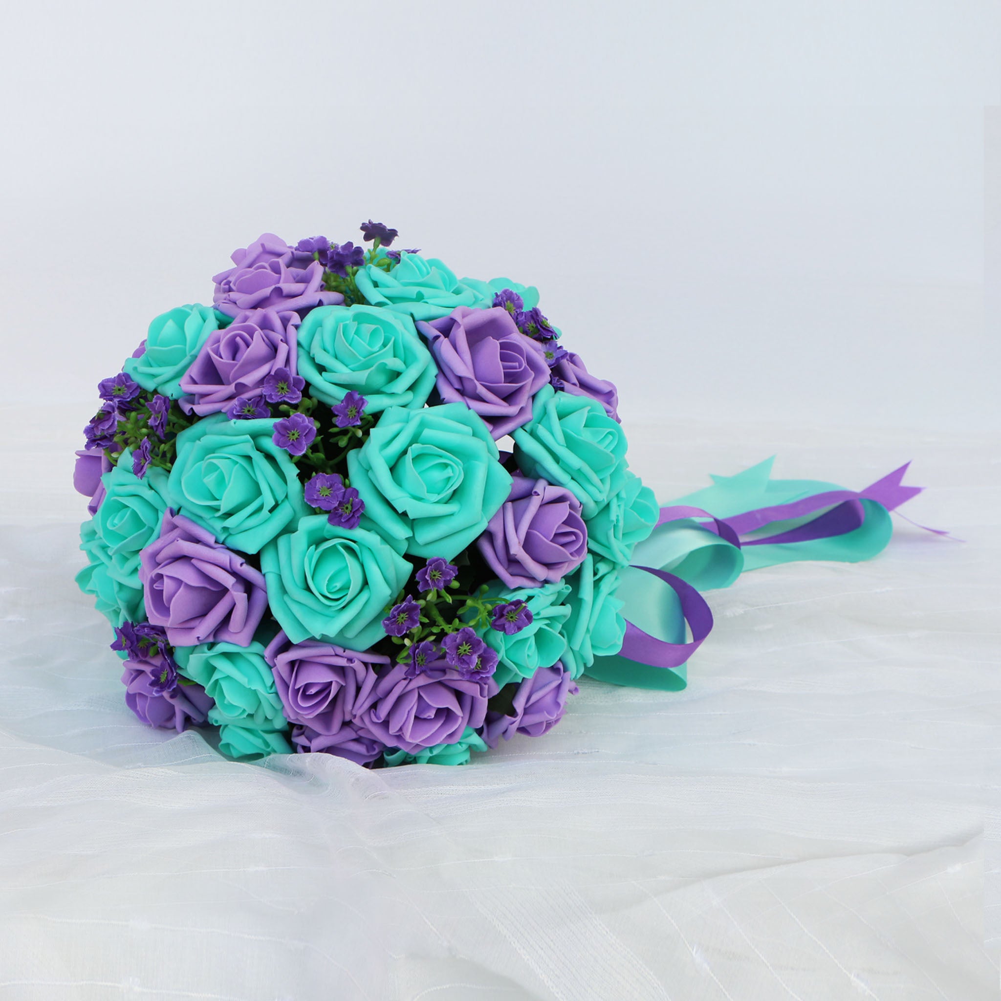 Turquoise Lavender Bridal Bouquet