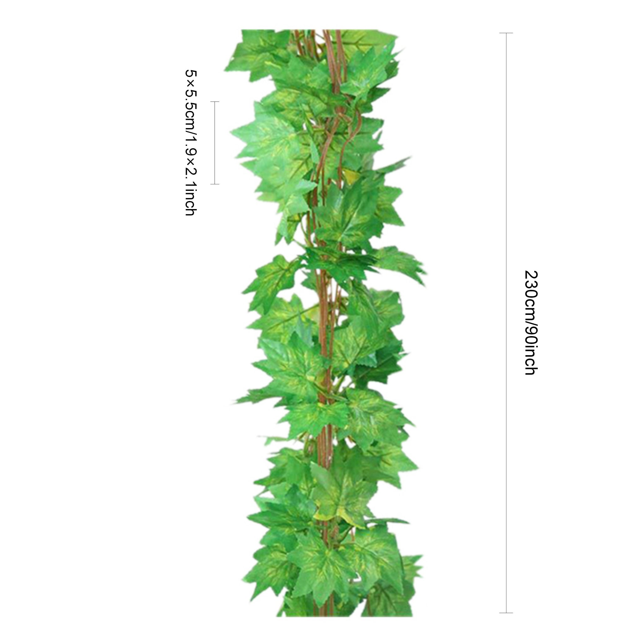Artificial Green Maple Leaf Garland for Wall Decor
