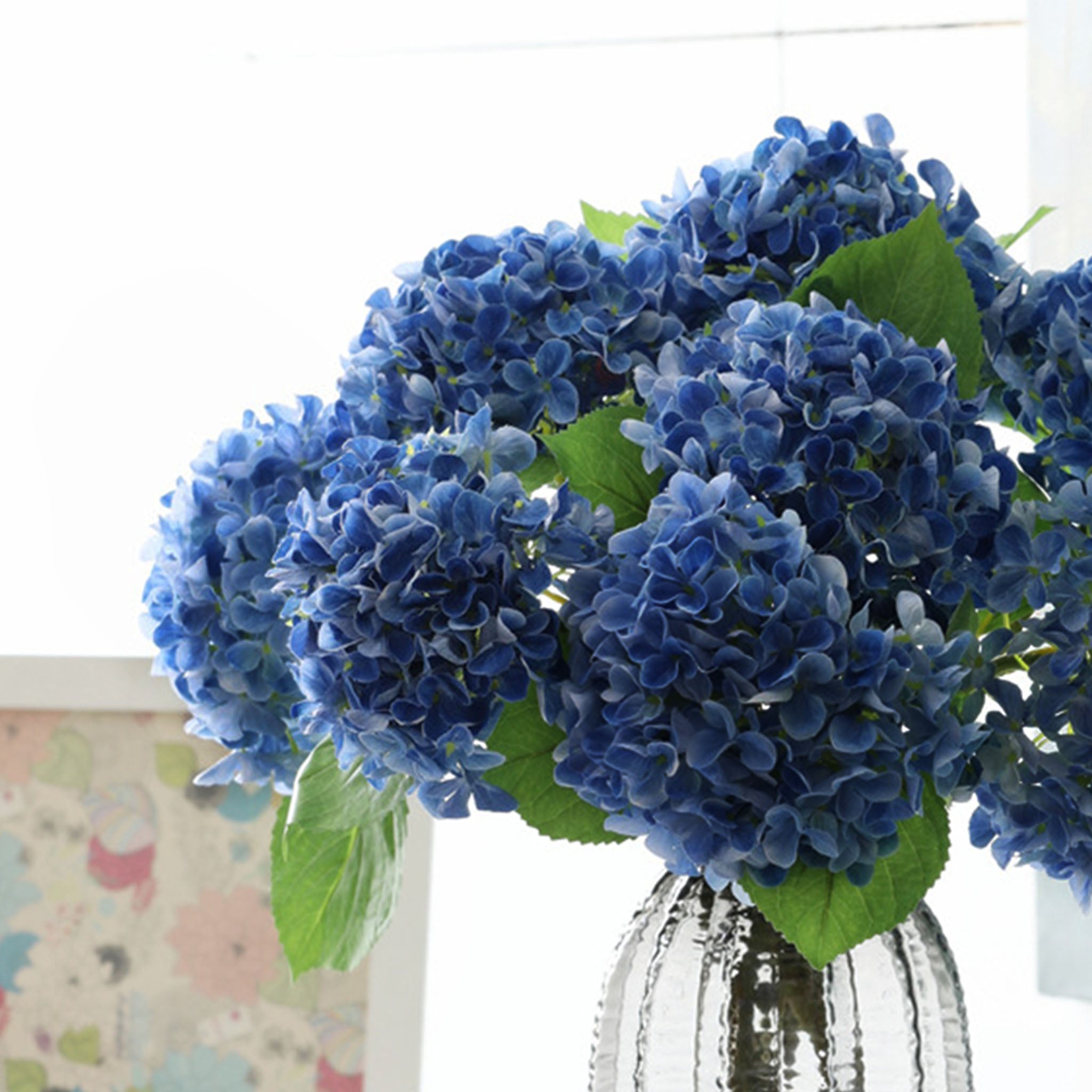 Realistic Fake Hydrangea Flowers 18"