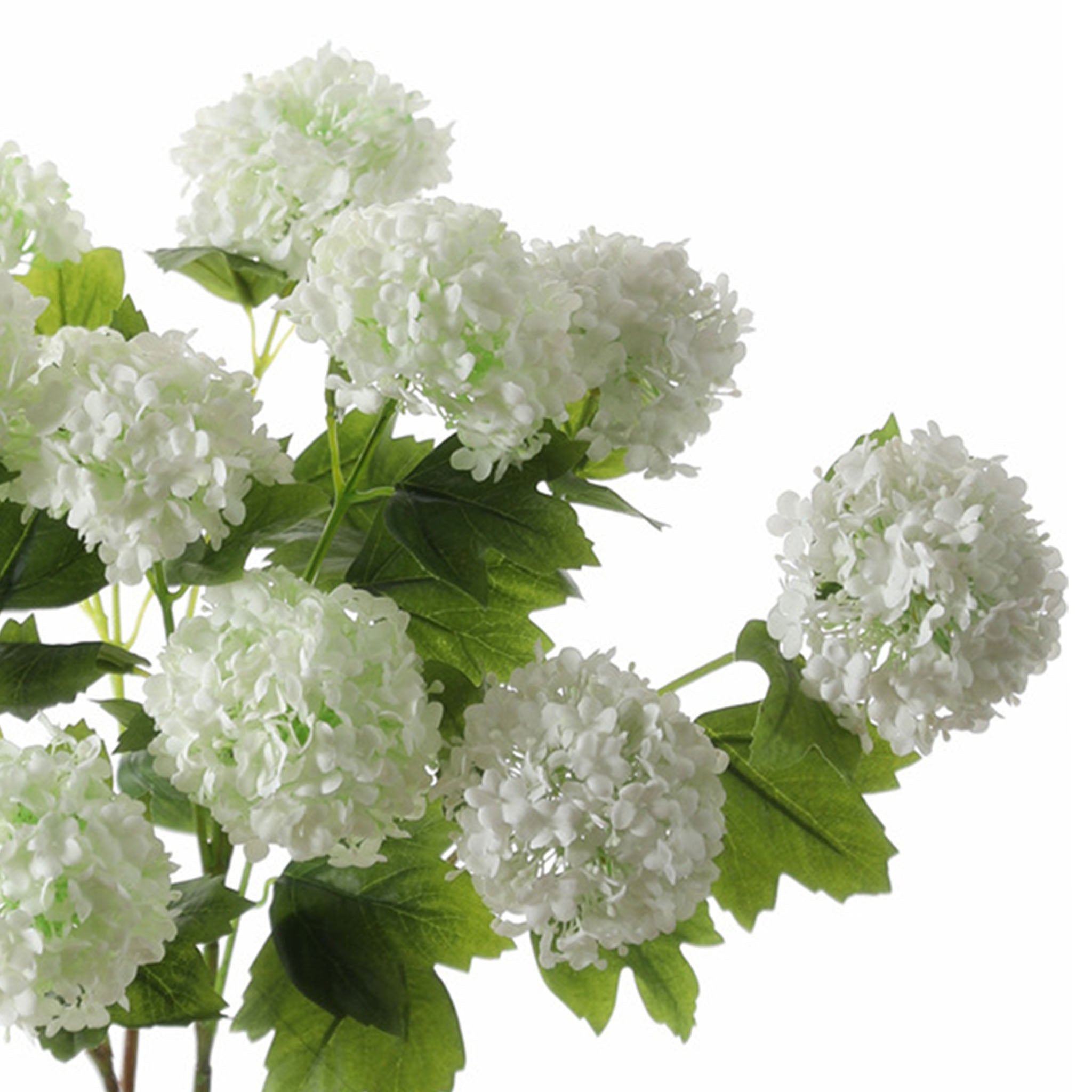 Fake Hydreangea Snowball Flower Spray 32"