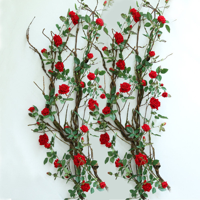 Artificial Flower Vines Velvet Roses Garland