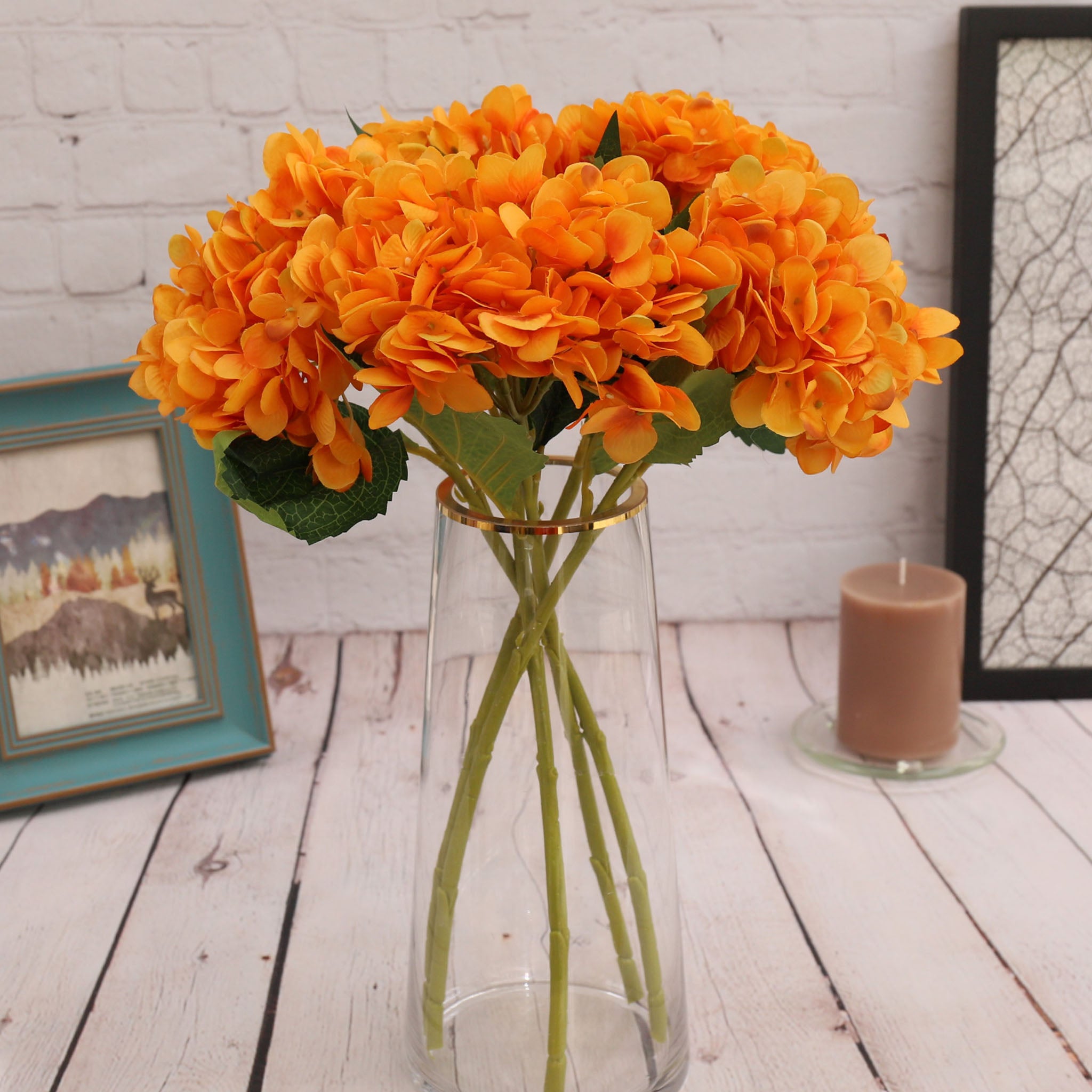 Faux Hydrangea Flowers Silk Flower Arrangements