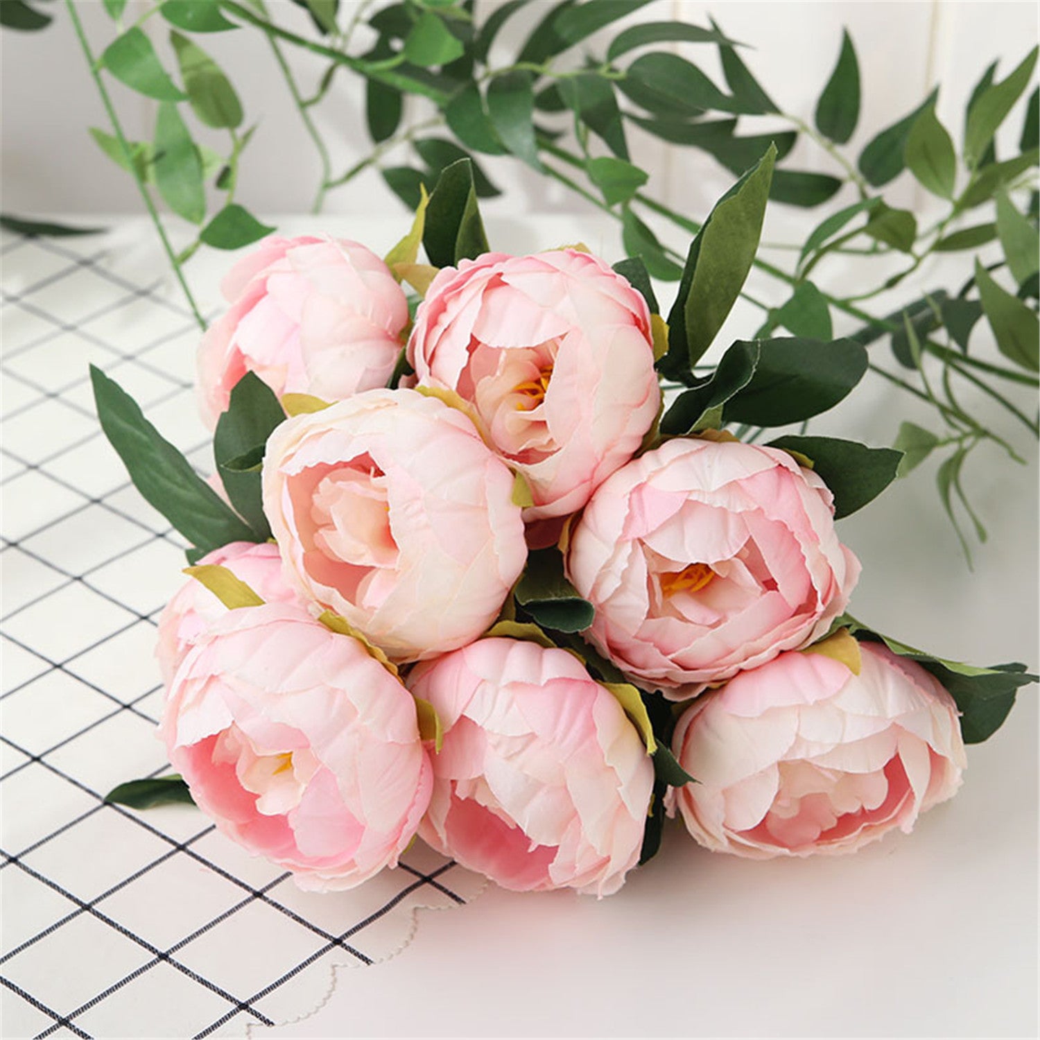 Artificial Peony Silk Peonies Fake Flowers Wedding Bouquet