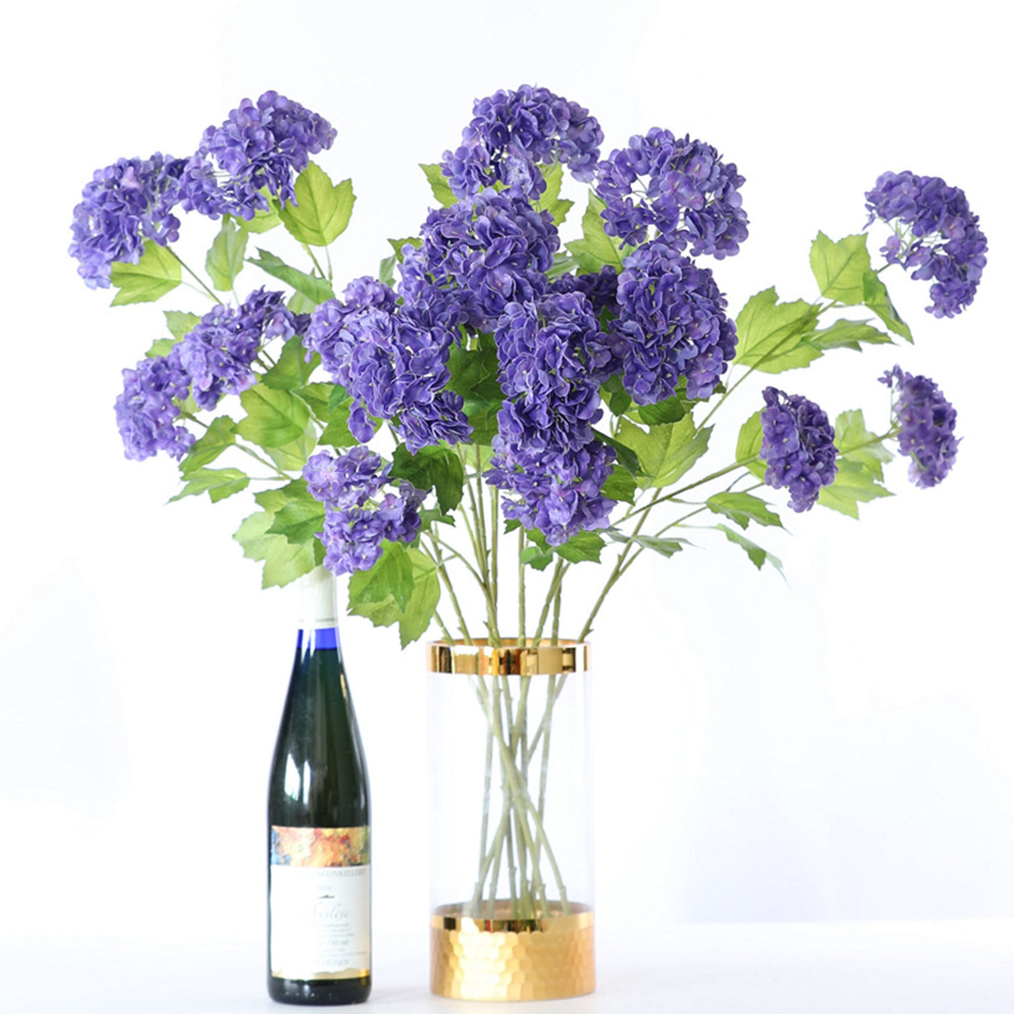 Artificial Snowball Hydrangea Branch 26"