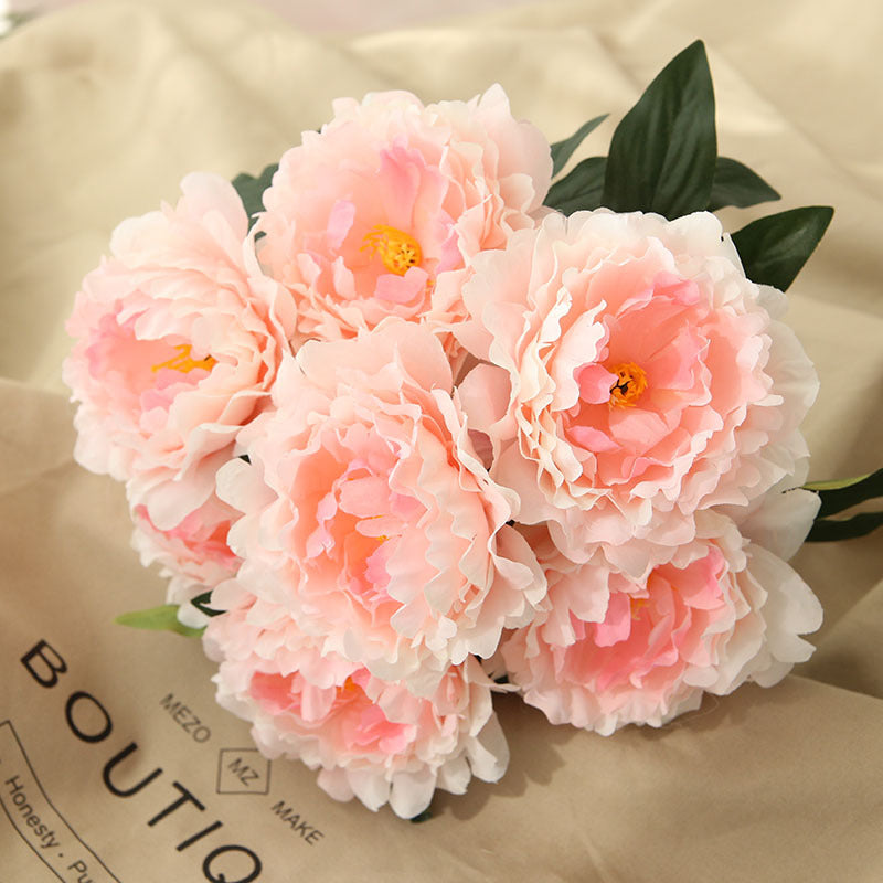 Artificial Peony Flower Bunch Fake Wedding Flowers