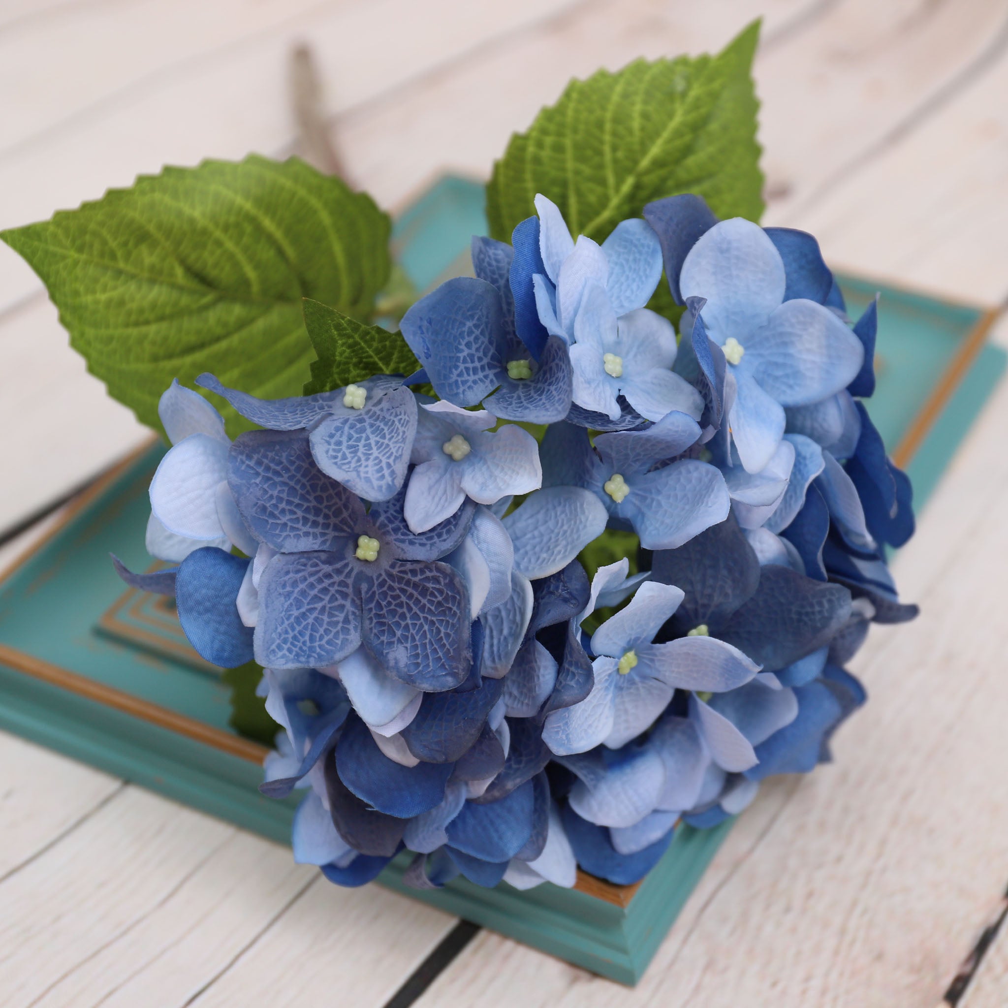 Dark Blue Wedding Flowers Real Touch Hydrangea
