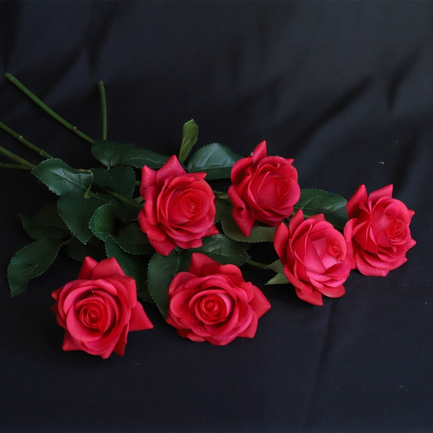 Realistic Fake Flowers Real Touch Roses 10pcs