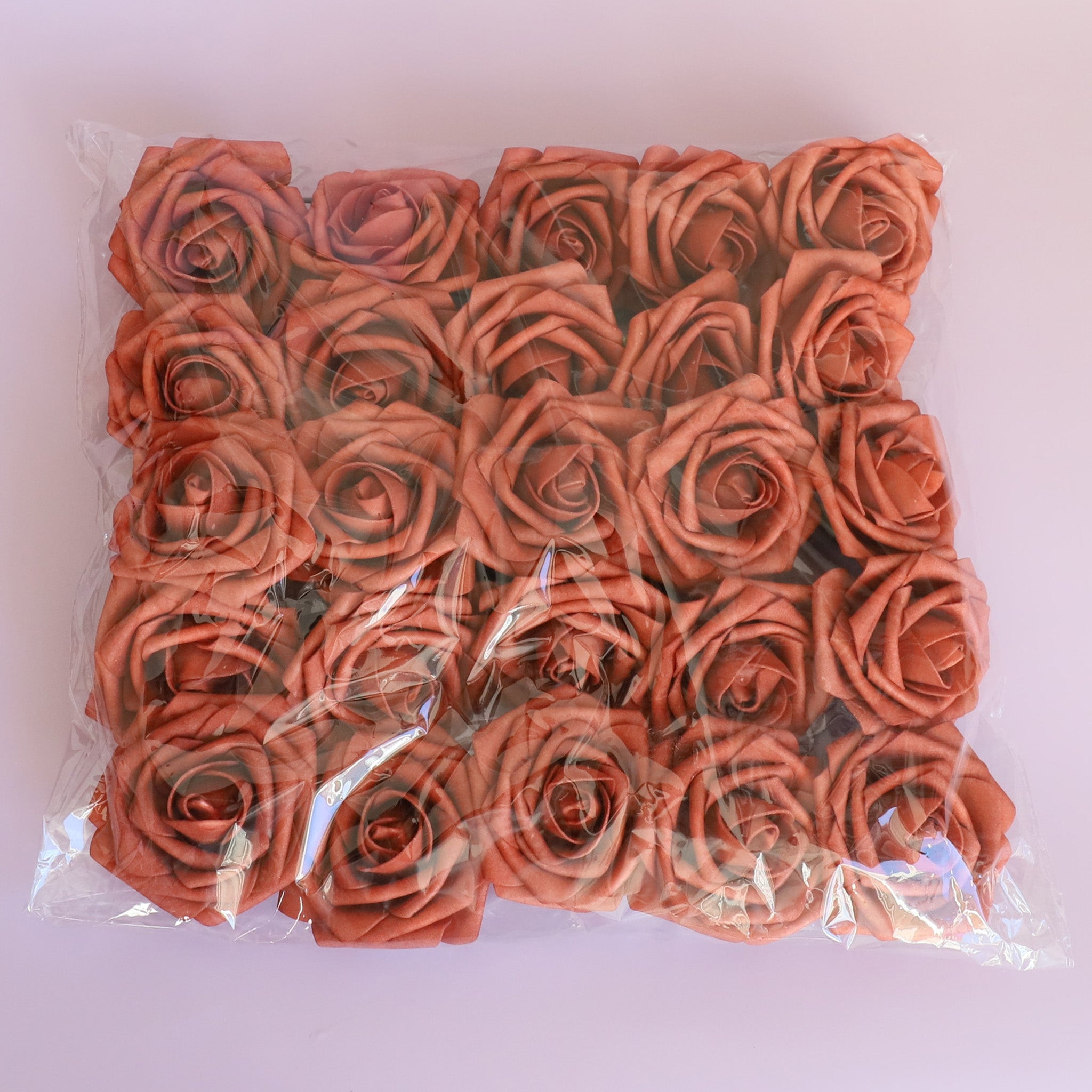 Burnt Orange Roses Artificial Flowers in Bulk