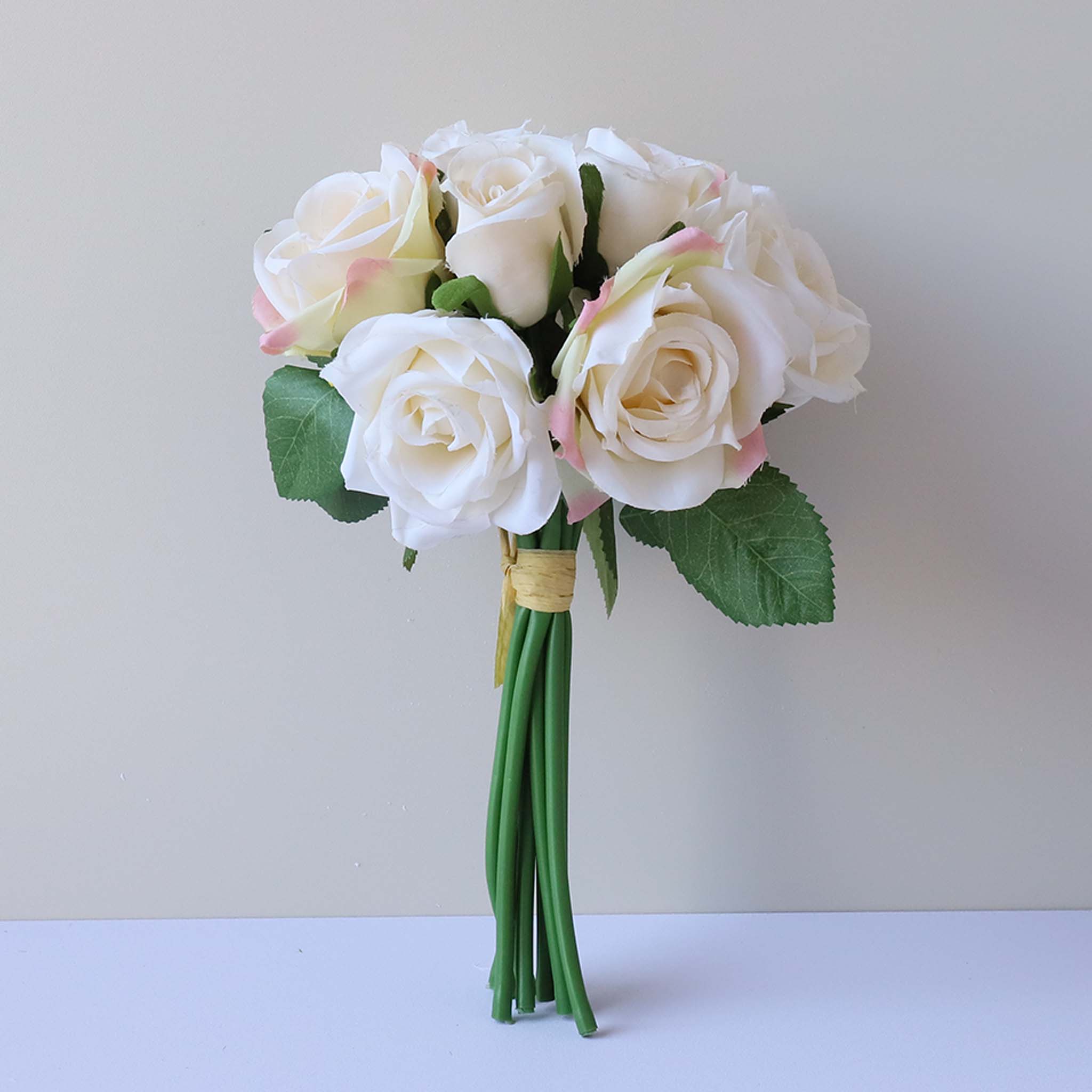 Champagne Silk Flower Bouquet Artificial Floral Arrangement for Home Decoration