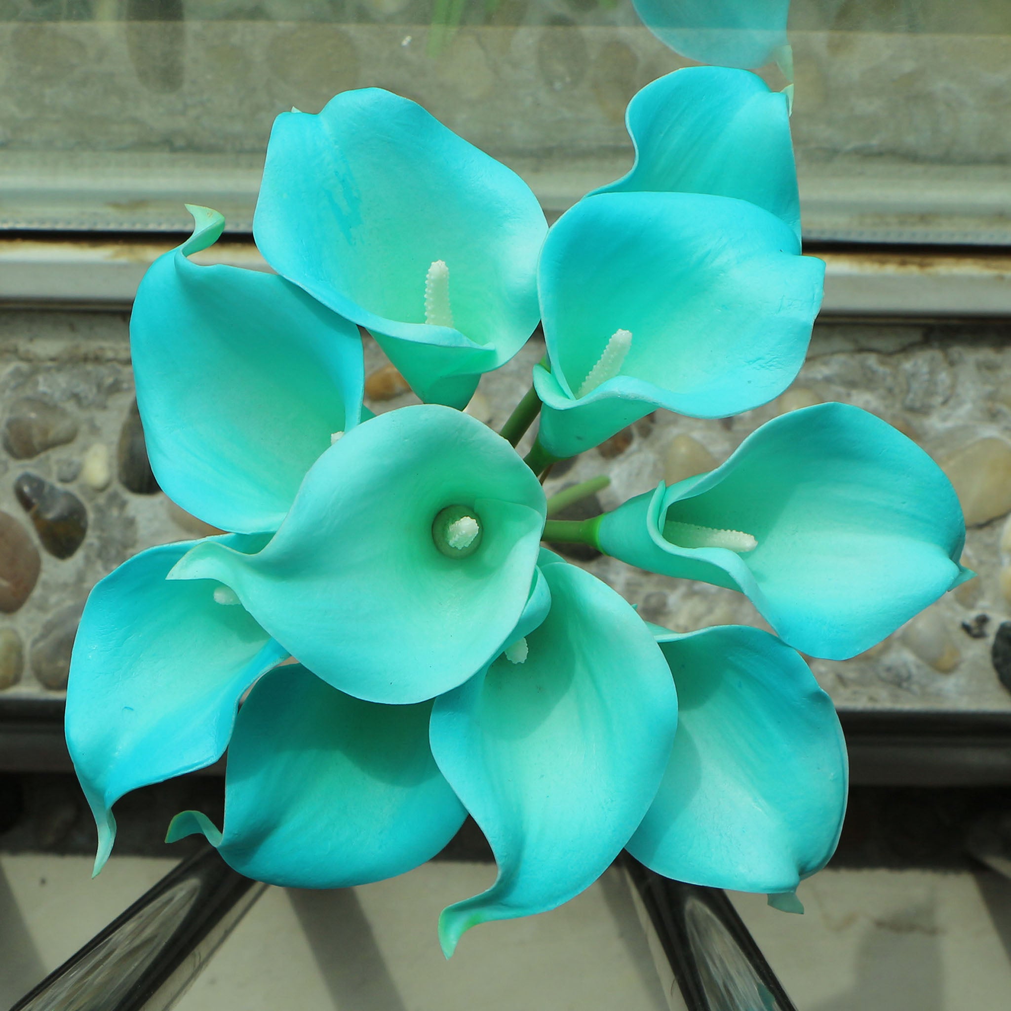 Spa Blue Calla Lily Real Touch Flowers