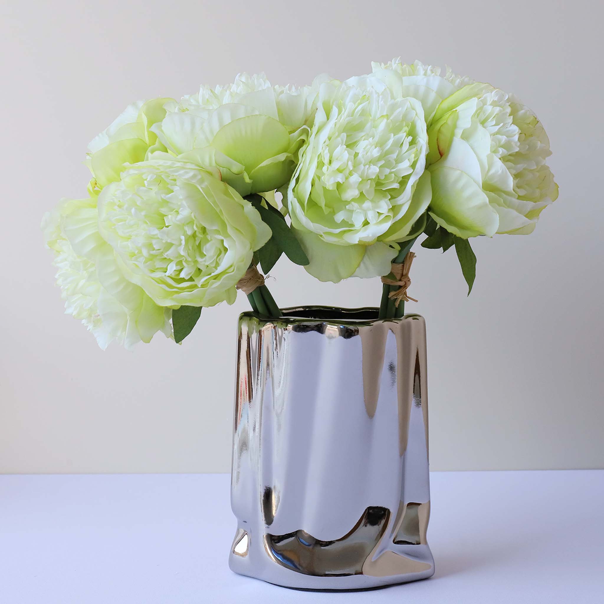 Silk Peony Bouquet Wedding Decoration Fake Flower Arrangement
