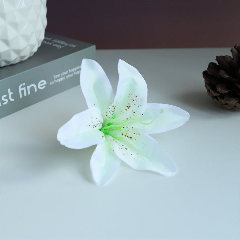 Artificial Tiger Lily Silk Flower Heads Silk Ditch Lily Flowers 100 pcs