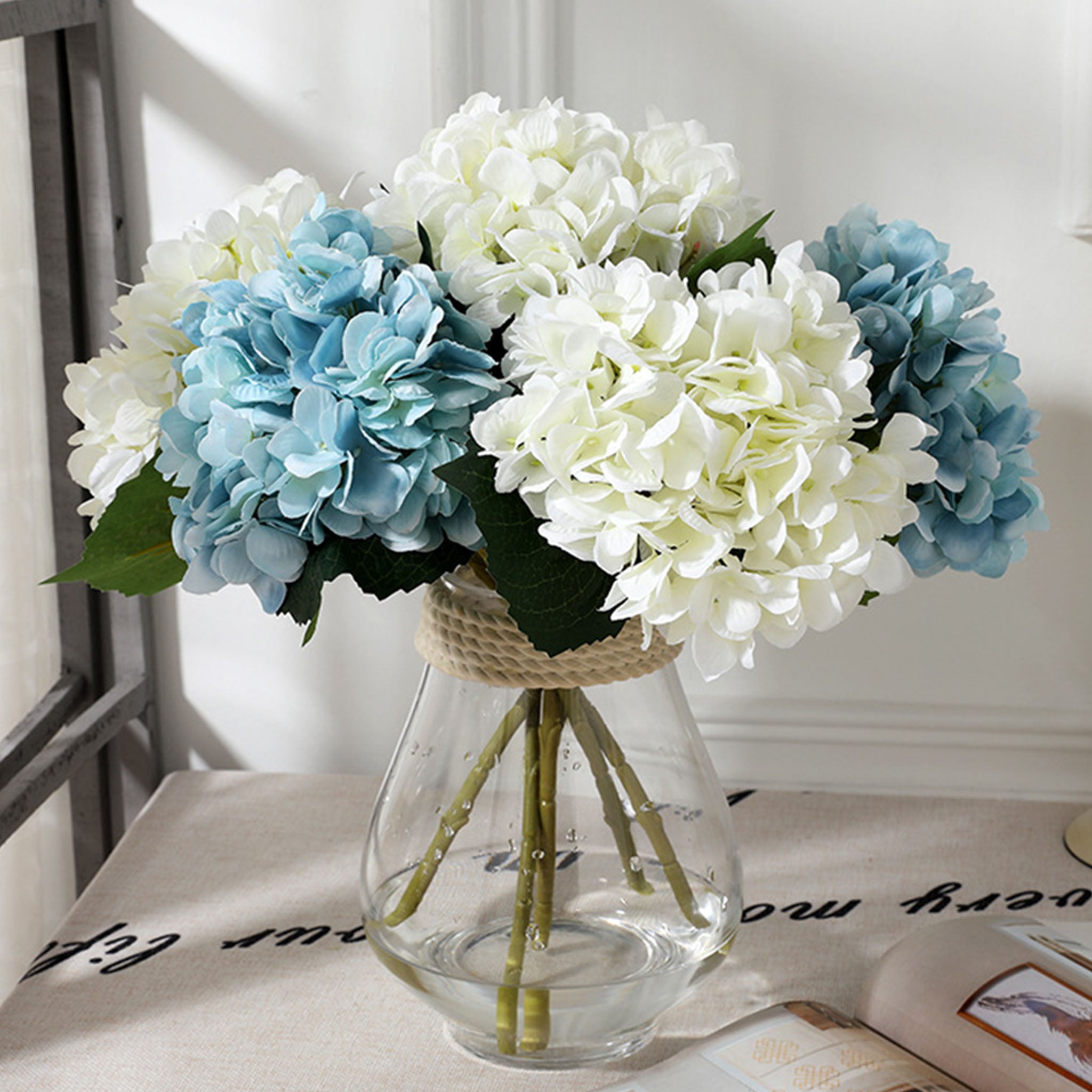 Artificial Hydrangea Bush for Flower Arrangement
