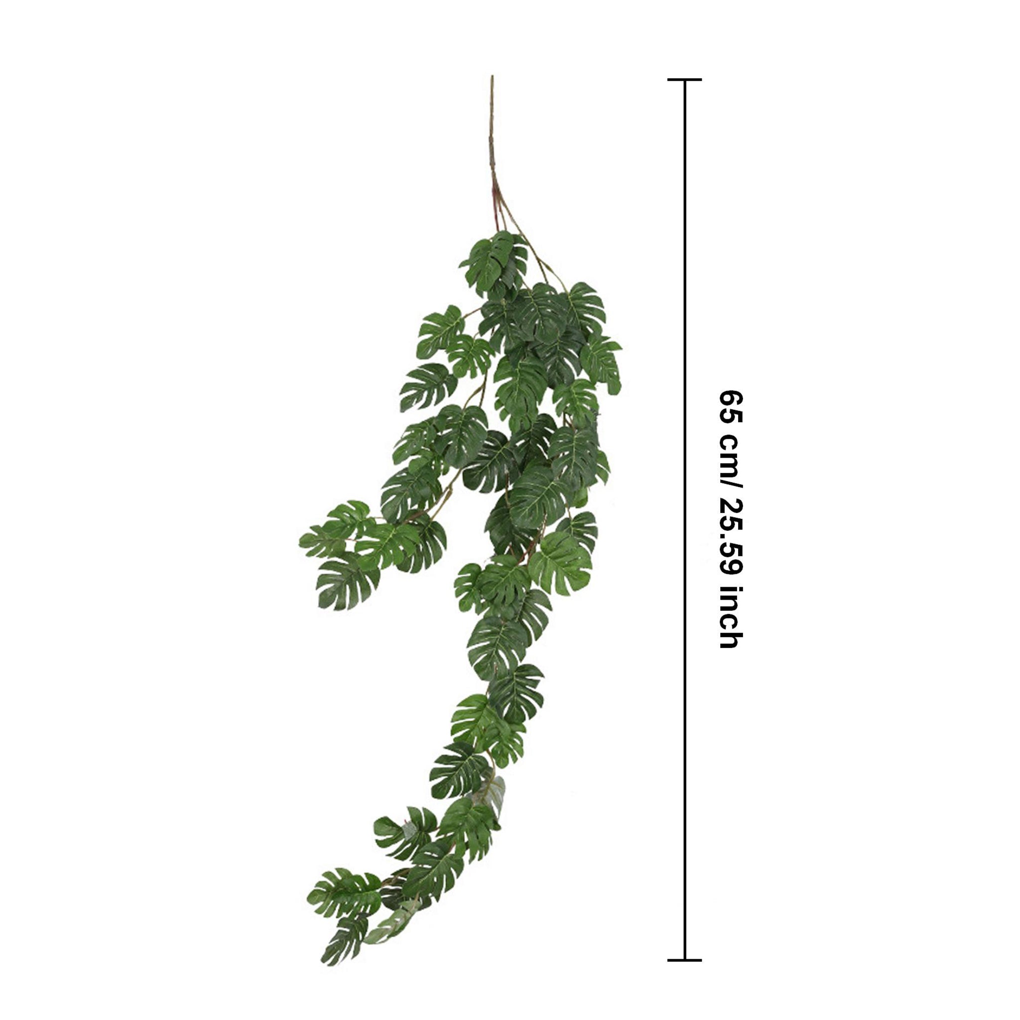 Artificial Hanging Plants Monstera Garland 25"
