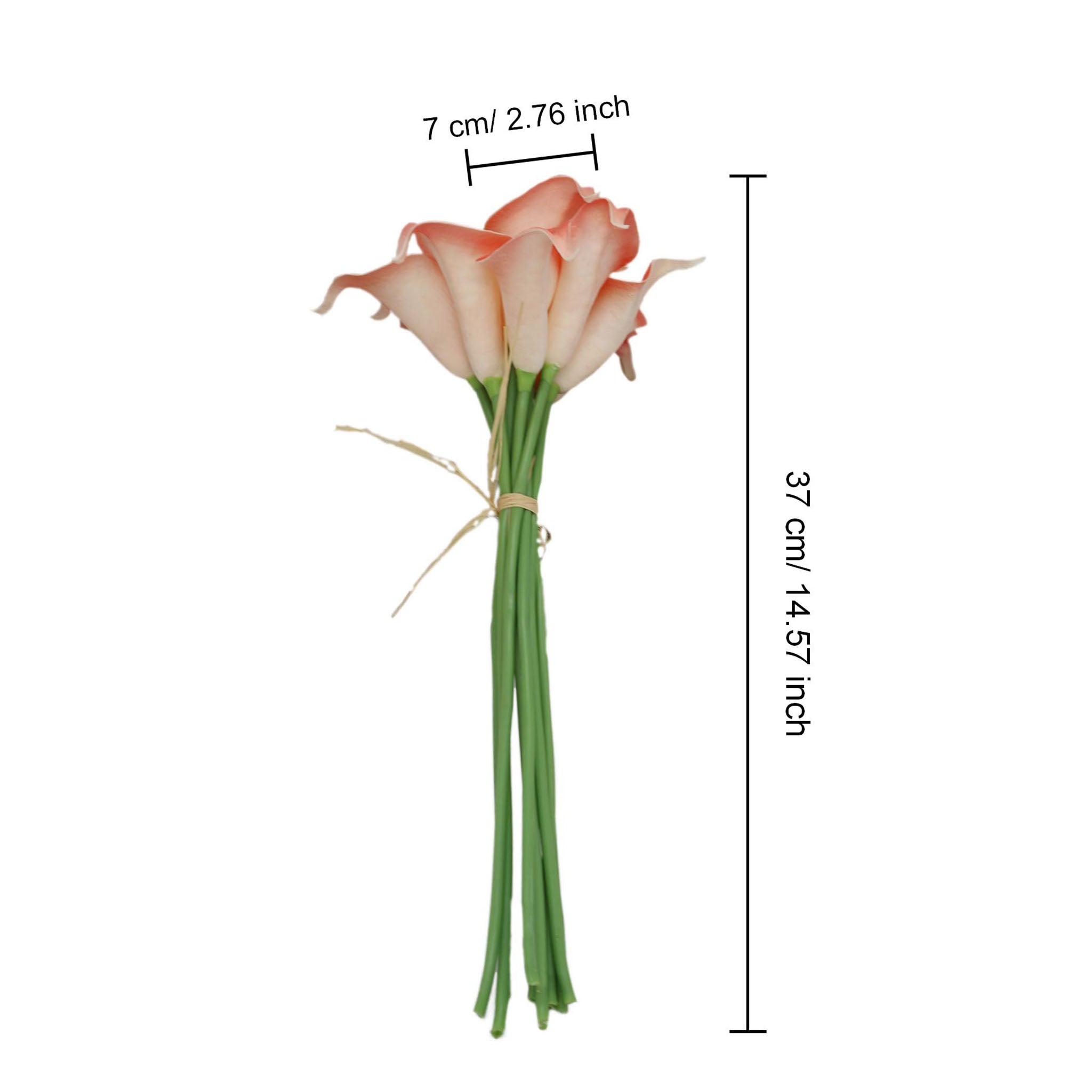 Coral Calla Lily Bouquet Artificial Flowers Wedding