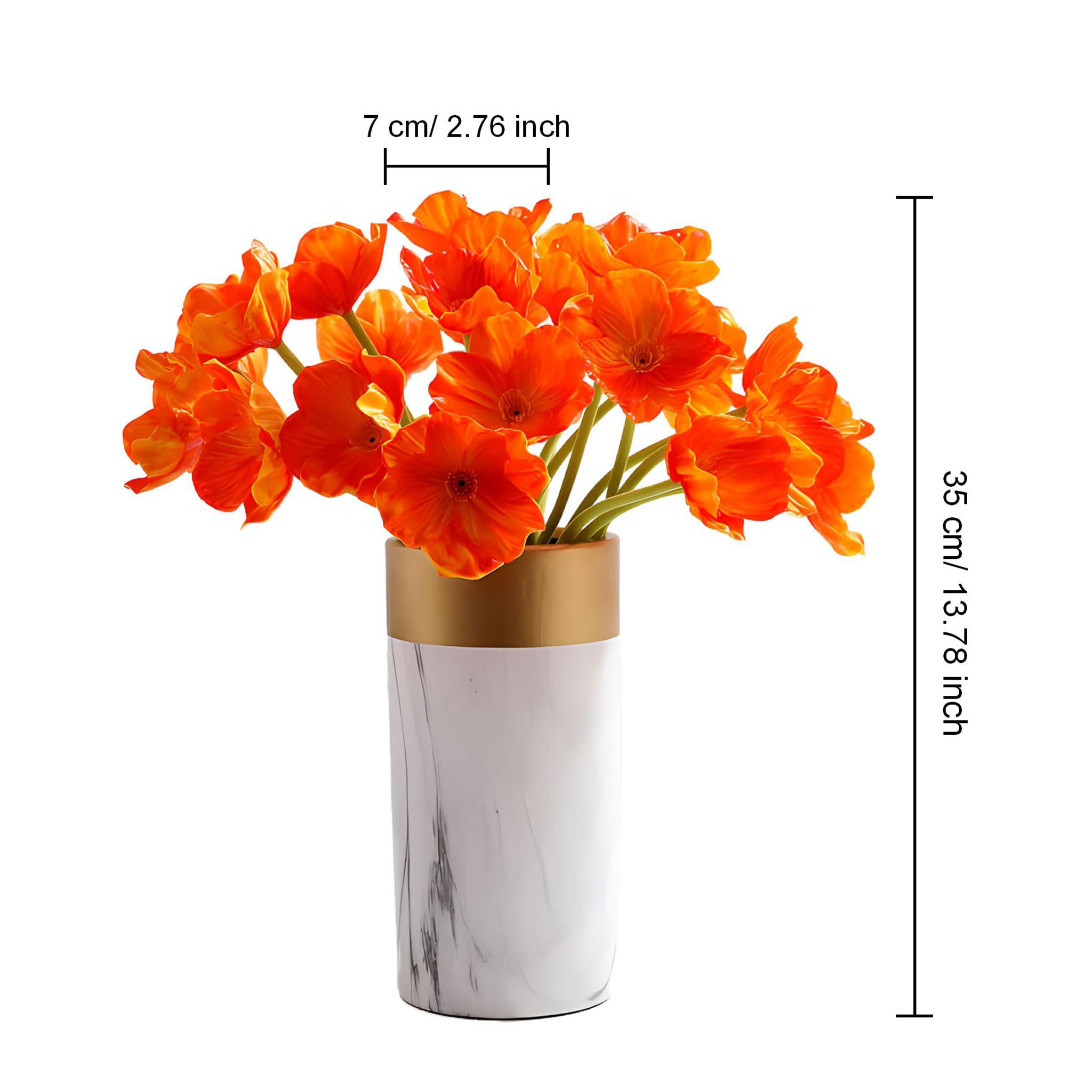 Artificial Poppy Flowers for Fall Wedding Decor Arrangement