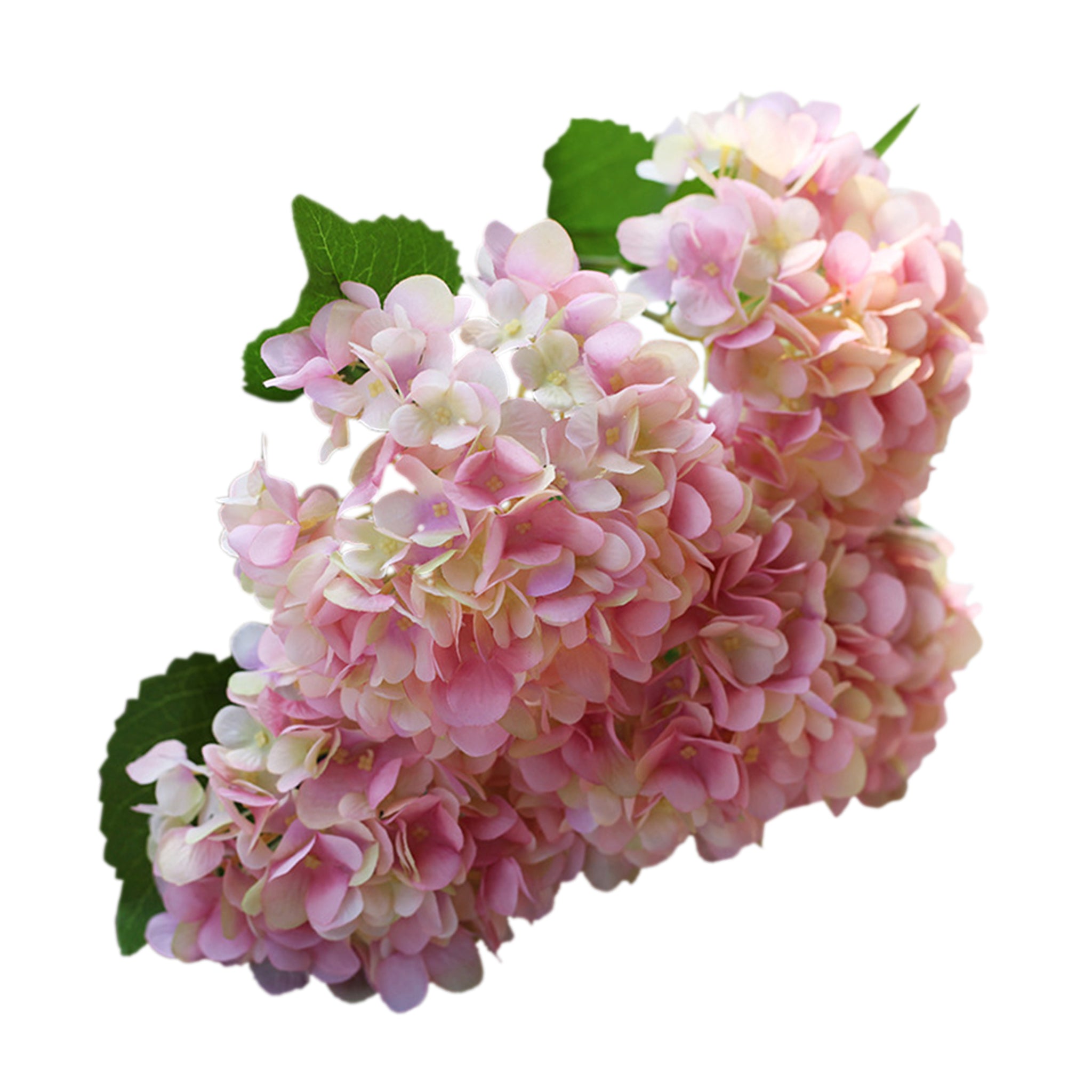 Fake Hydrangea Bush White Blue Teal Spa