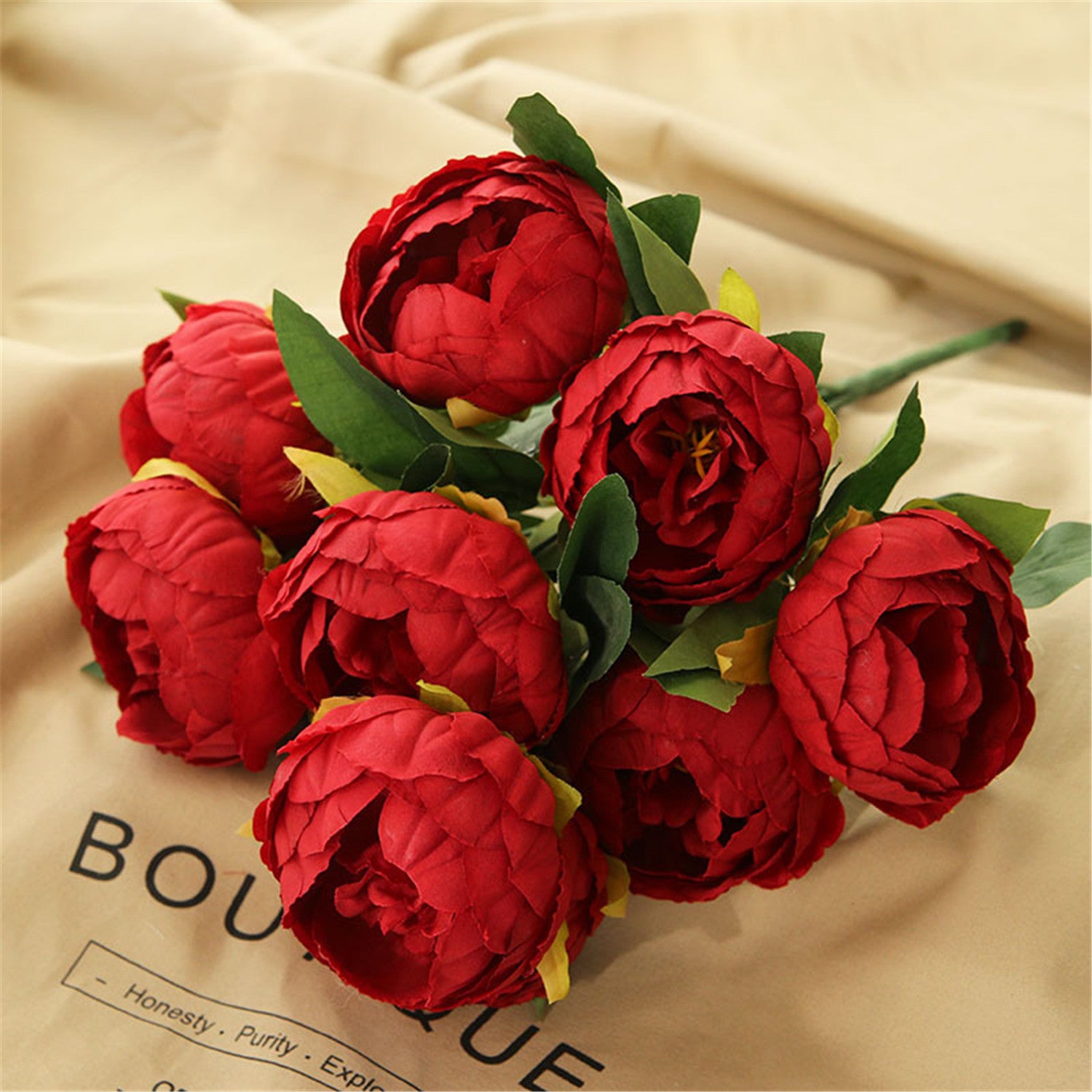 Artificial Peony Silk Peonies Fake Flowers Wedding Bouquet