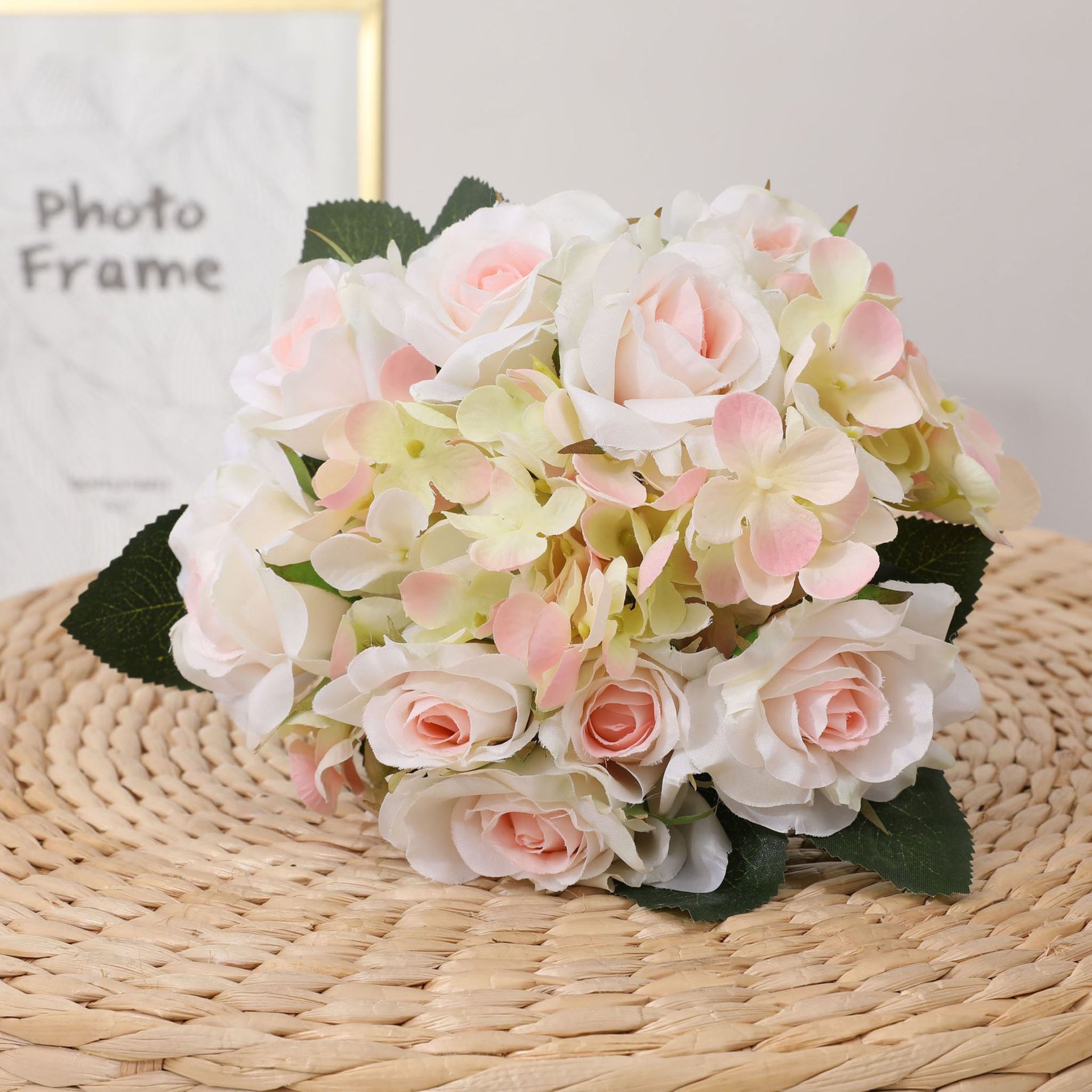 Artificial Silk Hydrangea Rose Mixed Bouquet