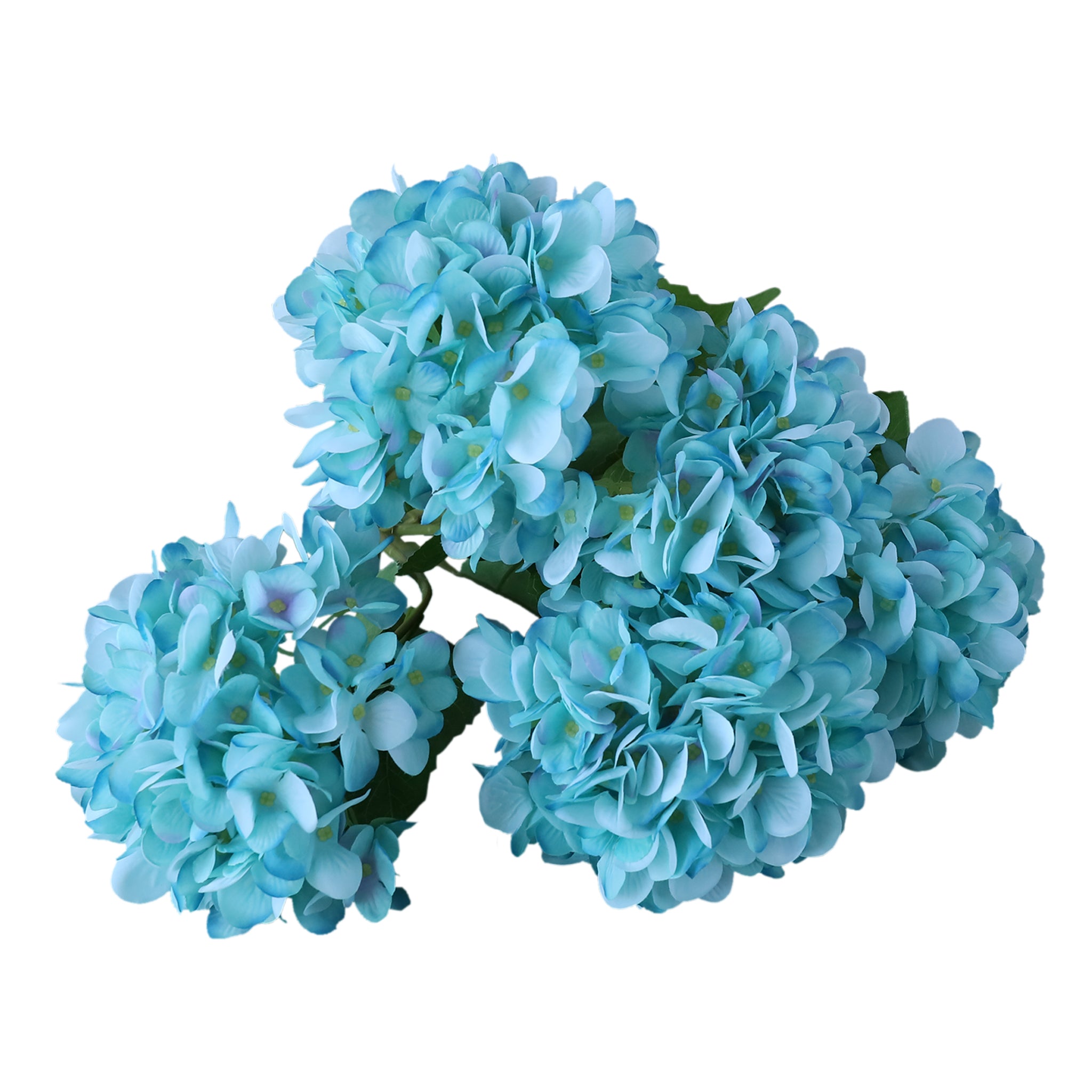 Fake Hydrangea Bush White Blue Teal Spa