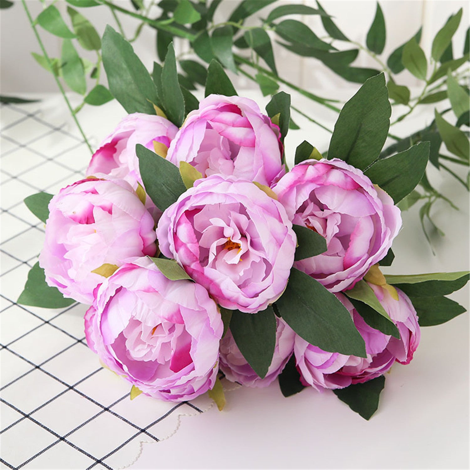 Artificial Peony Silk Peonies Fake Flowers Wedding Bouquet