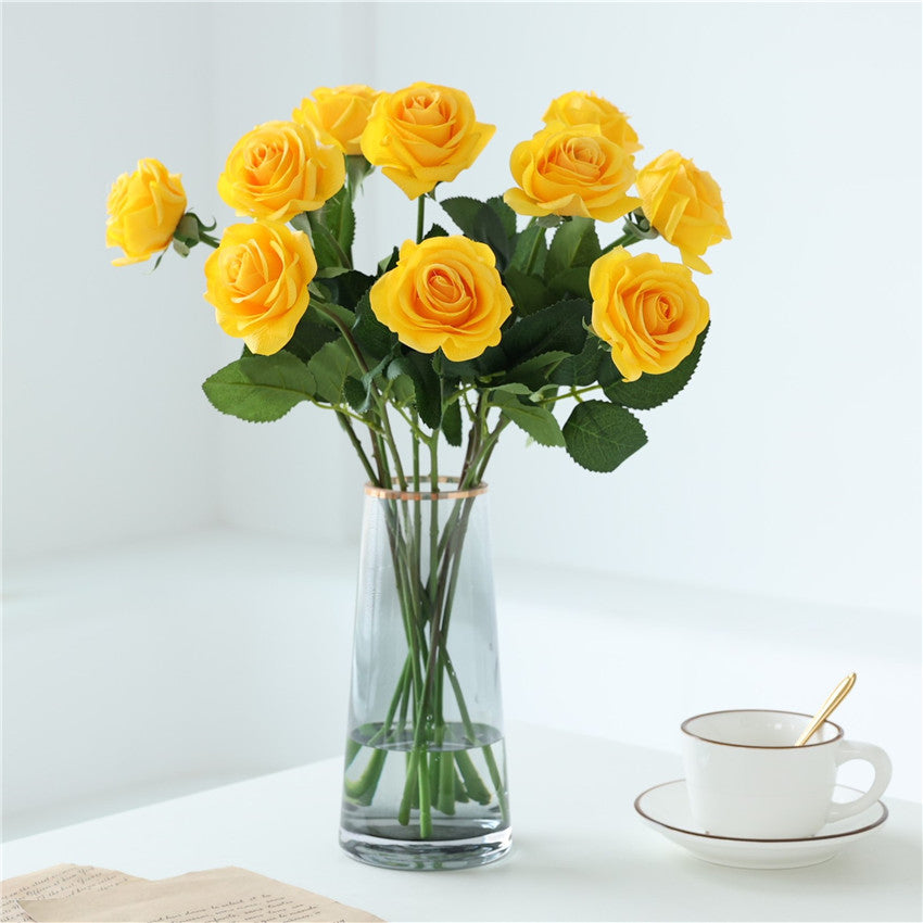 Yellow Roses Artificial Flowers Real Touch Flowers