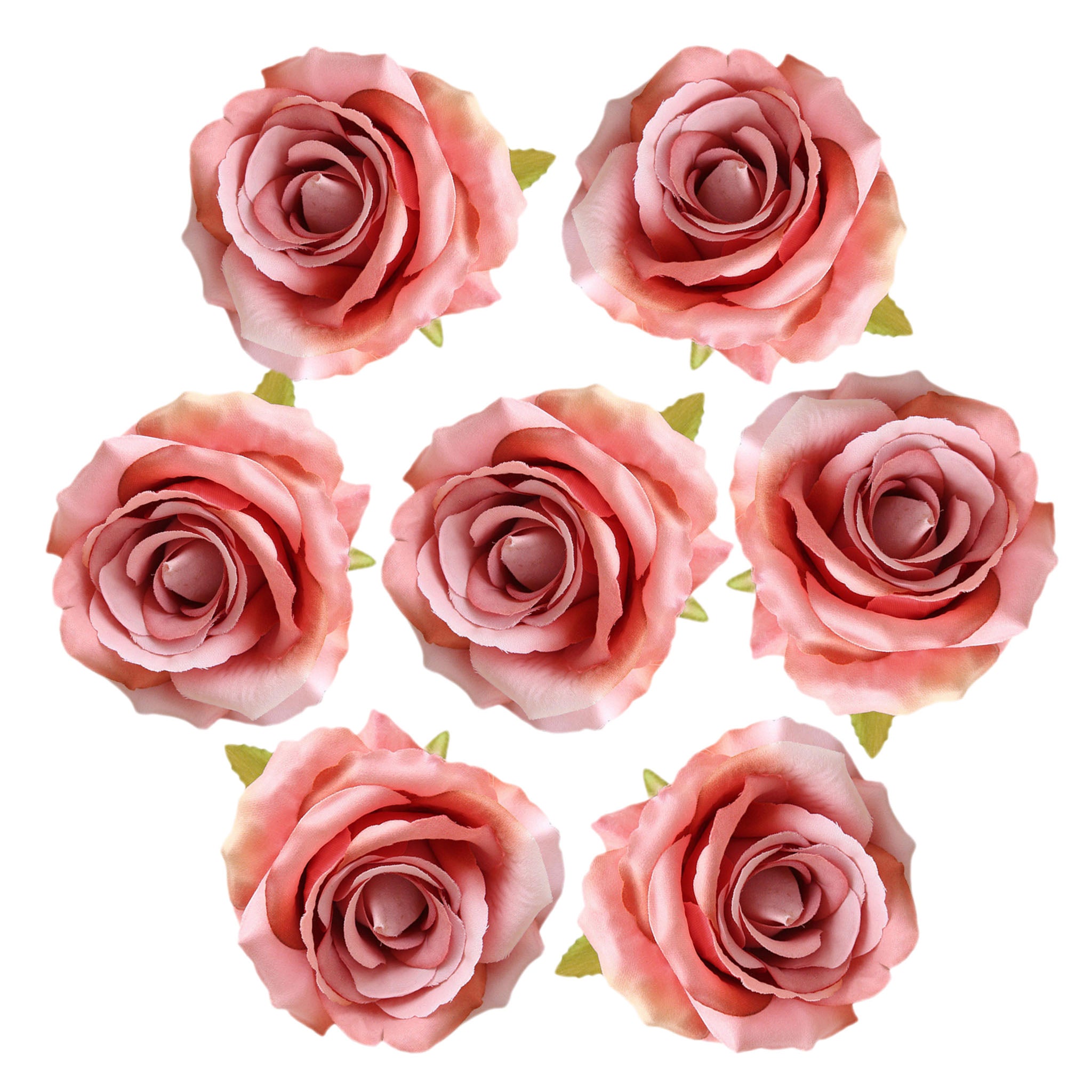 Quality Artificial Flower Heads Velvet Roses