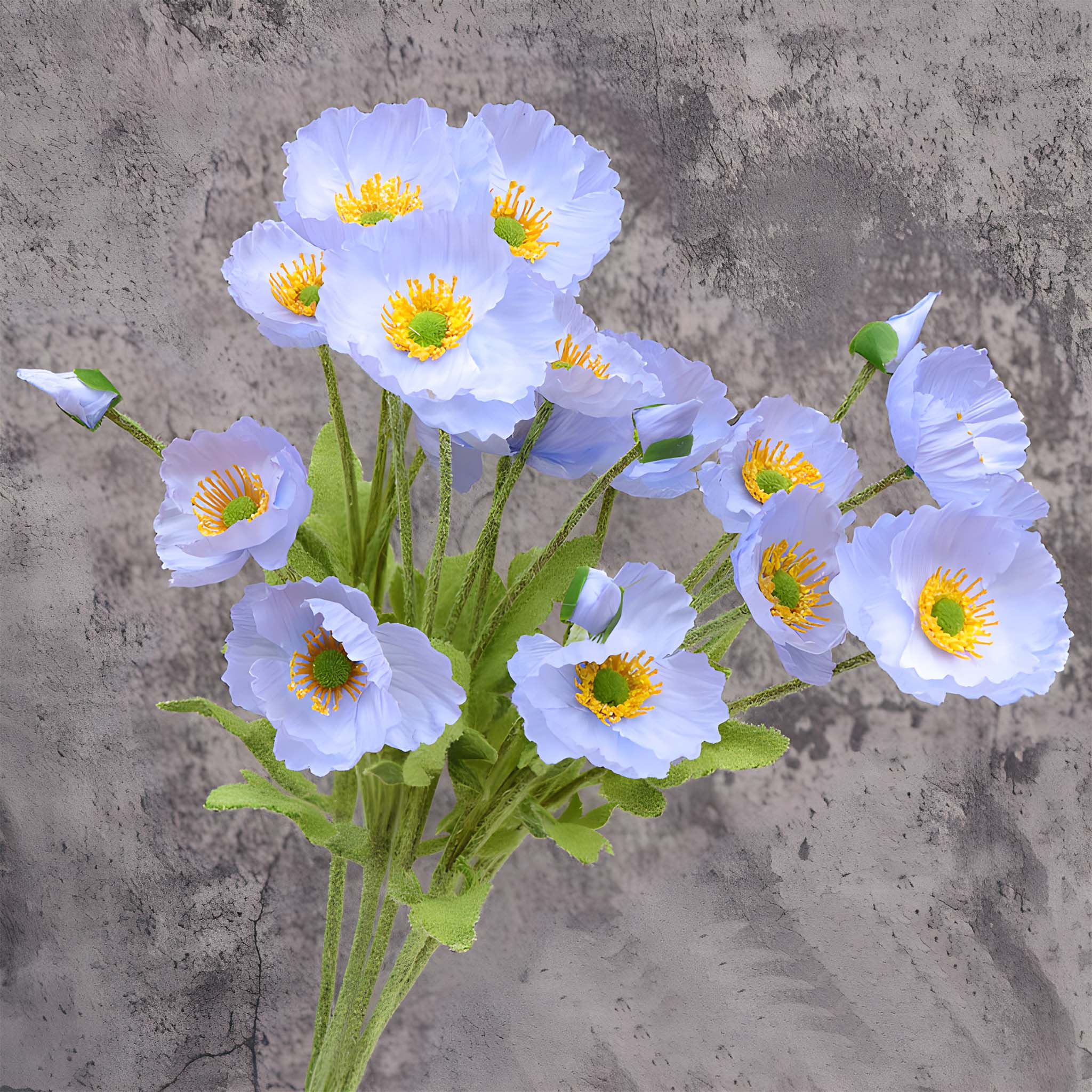 Artificial Poppy Flowers Silk Spray Poppies