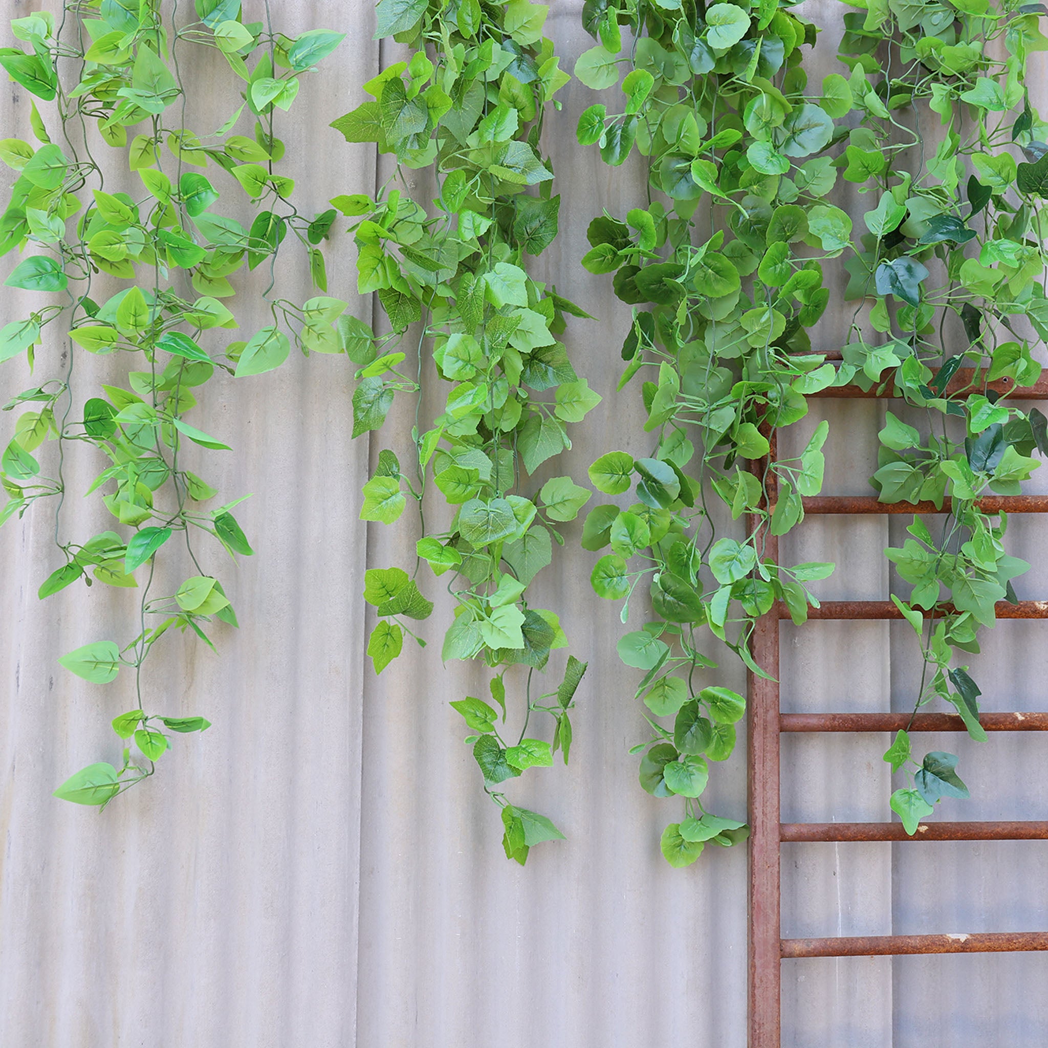 Fake Hanging Plant Vines Ivy Pothos Grape Leaf Vine