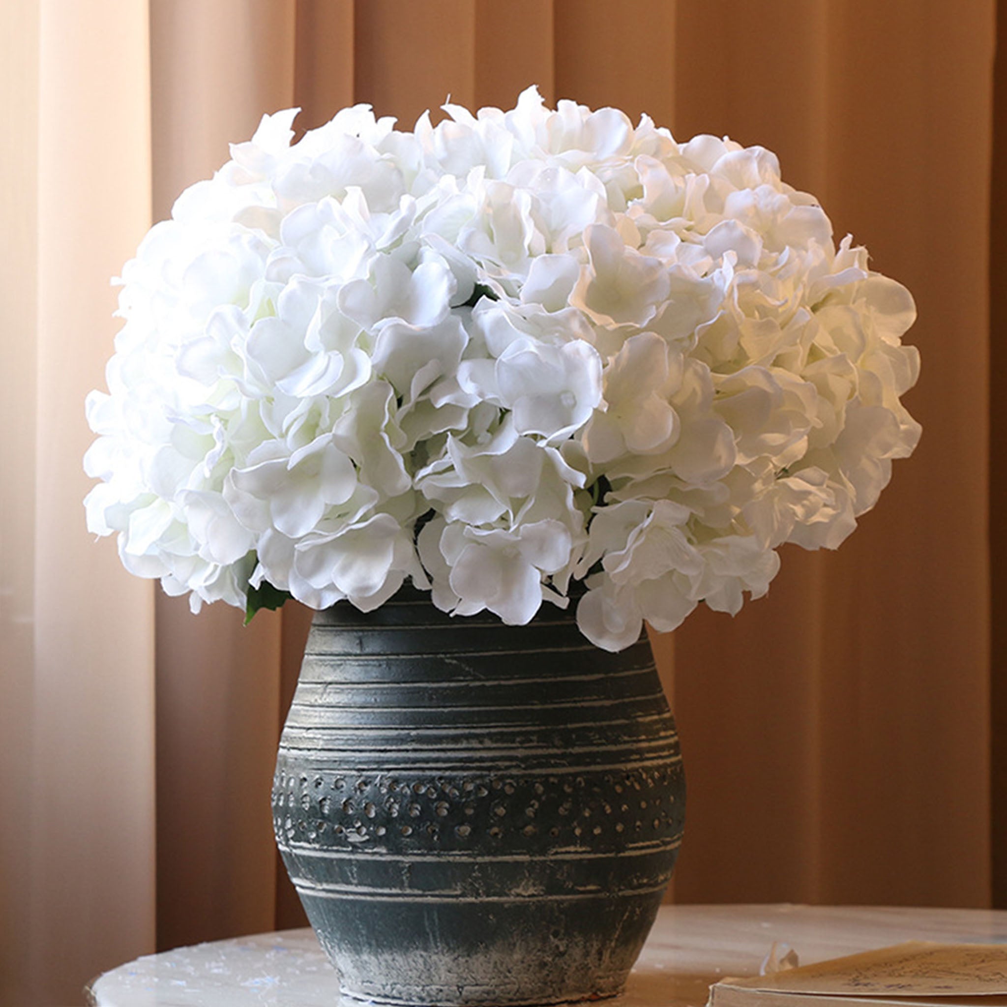 Small Artificial Hydrangea Bunch Blue White Pink Yellow