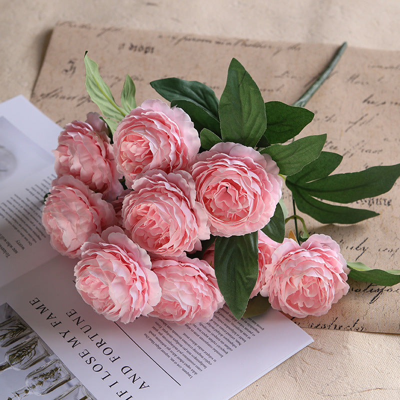 Silk Flower Arrangement Artificial Ranunculus Bunch