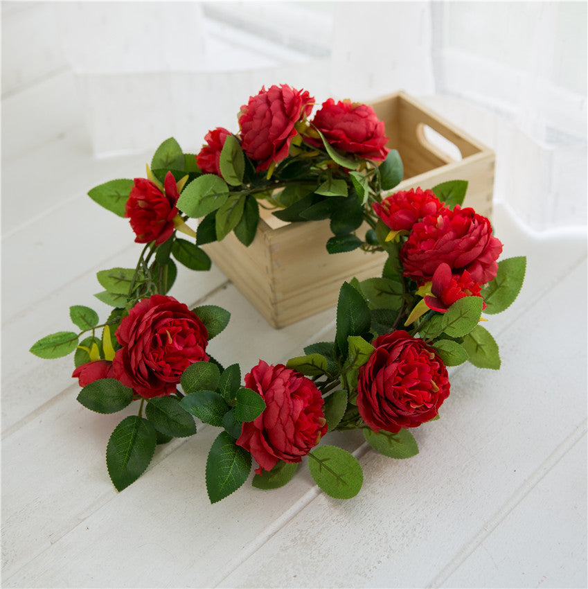 Hanging Flower Vines Silk Peony Flower Garland