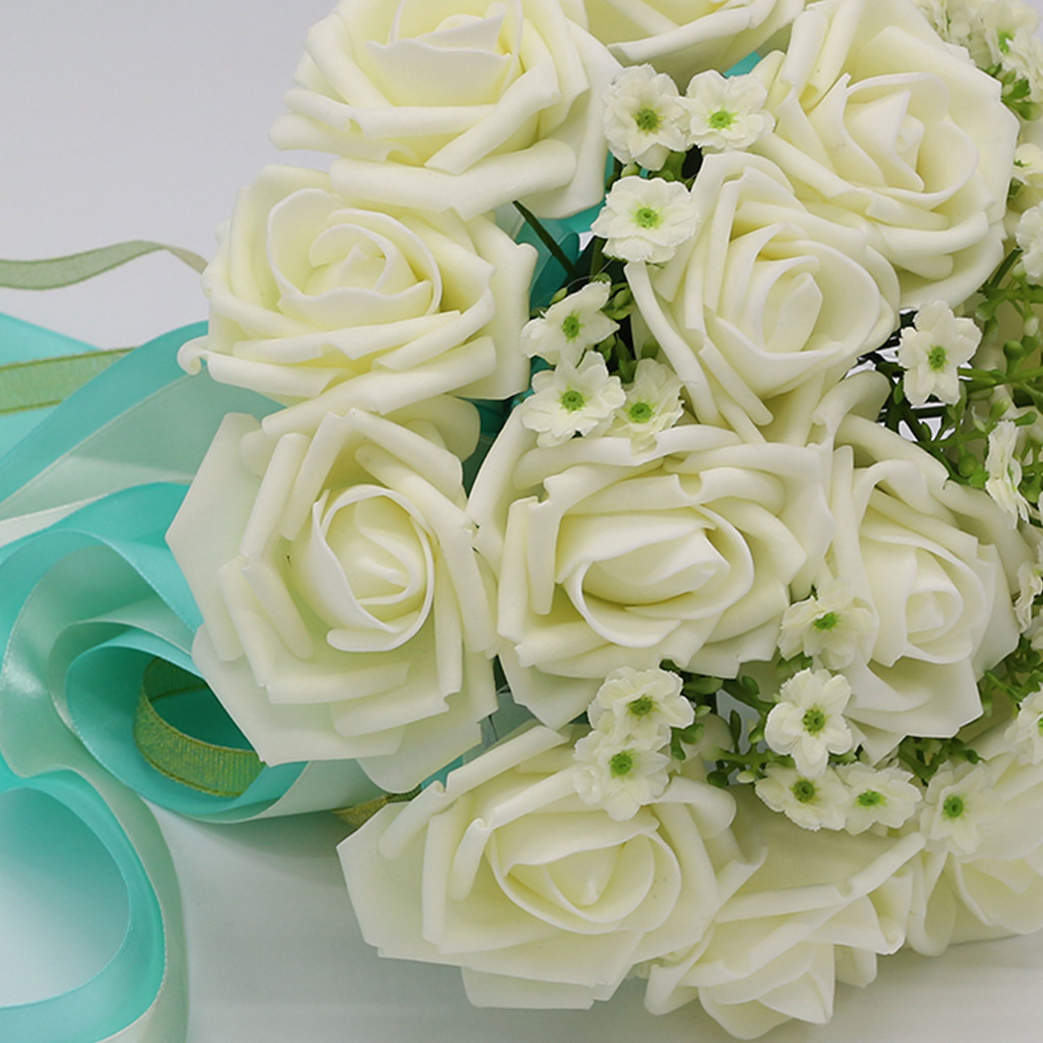 Ivory Roses Artificial Flower Bridesmaid Bouquet