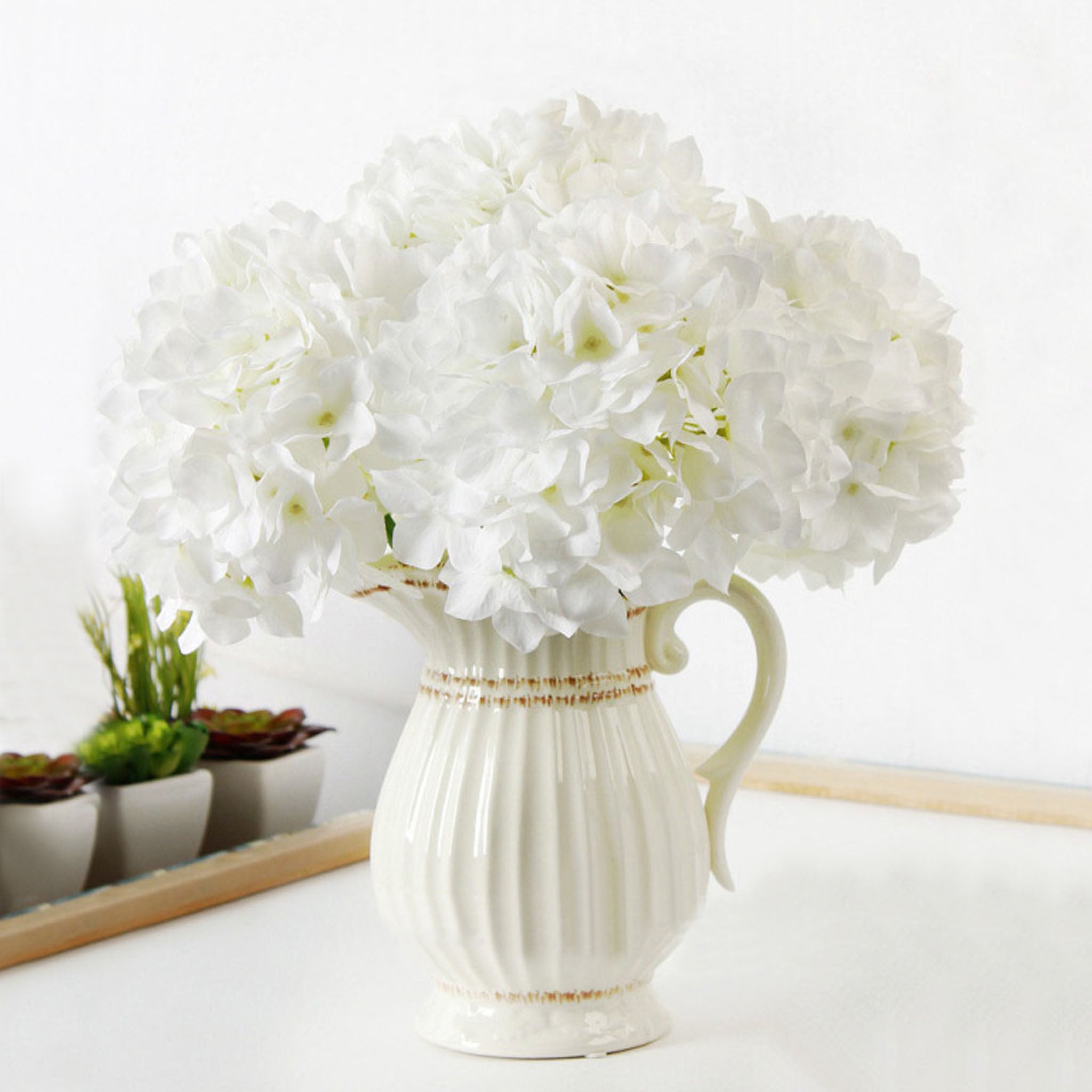 Large Head Hydrangea Simulation Fake Flowers for Home Party Wedding Decoration